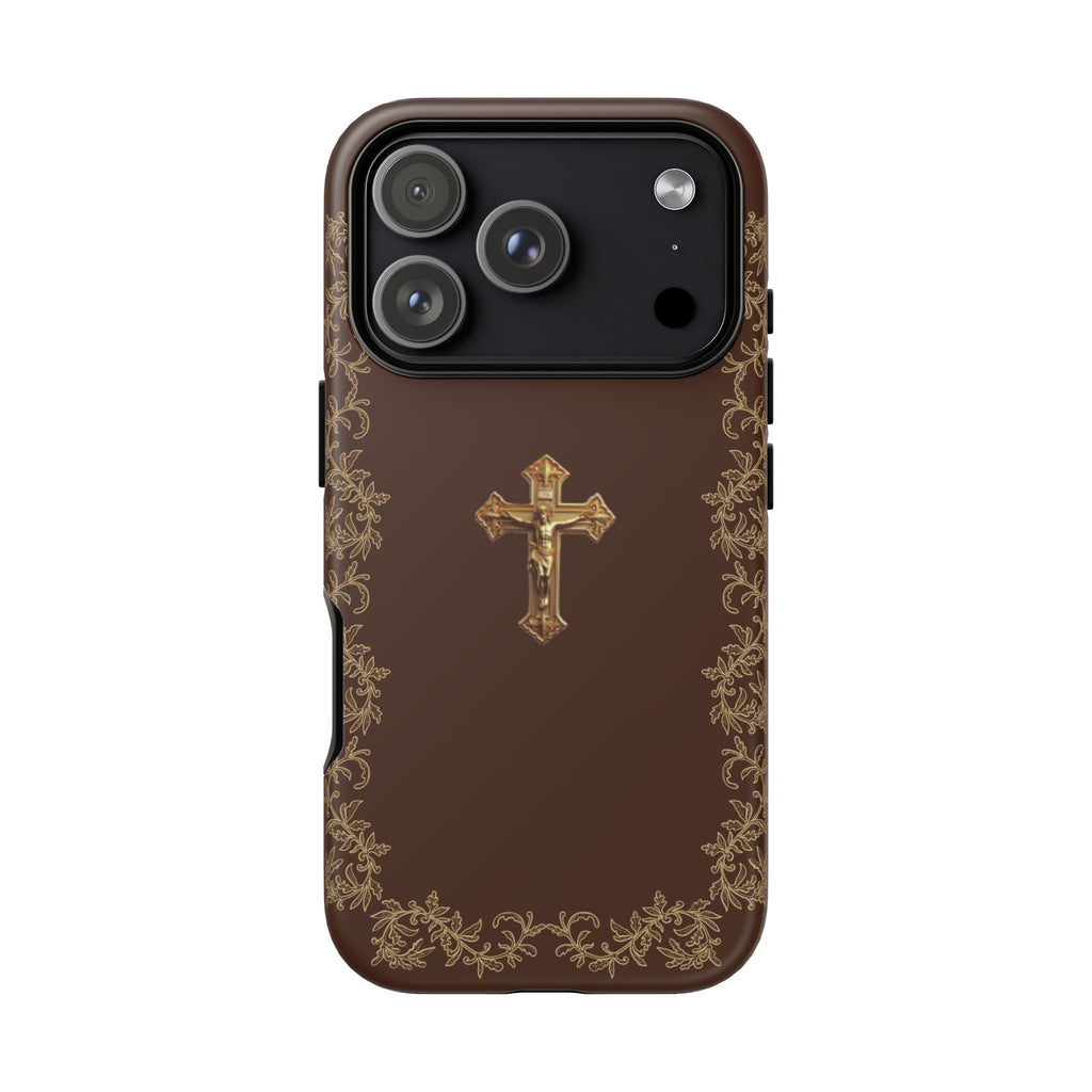 Gold Cross Bible - Christian Tough Phone Case