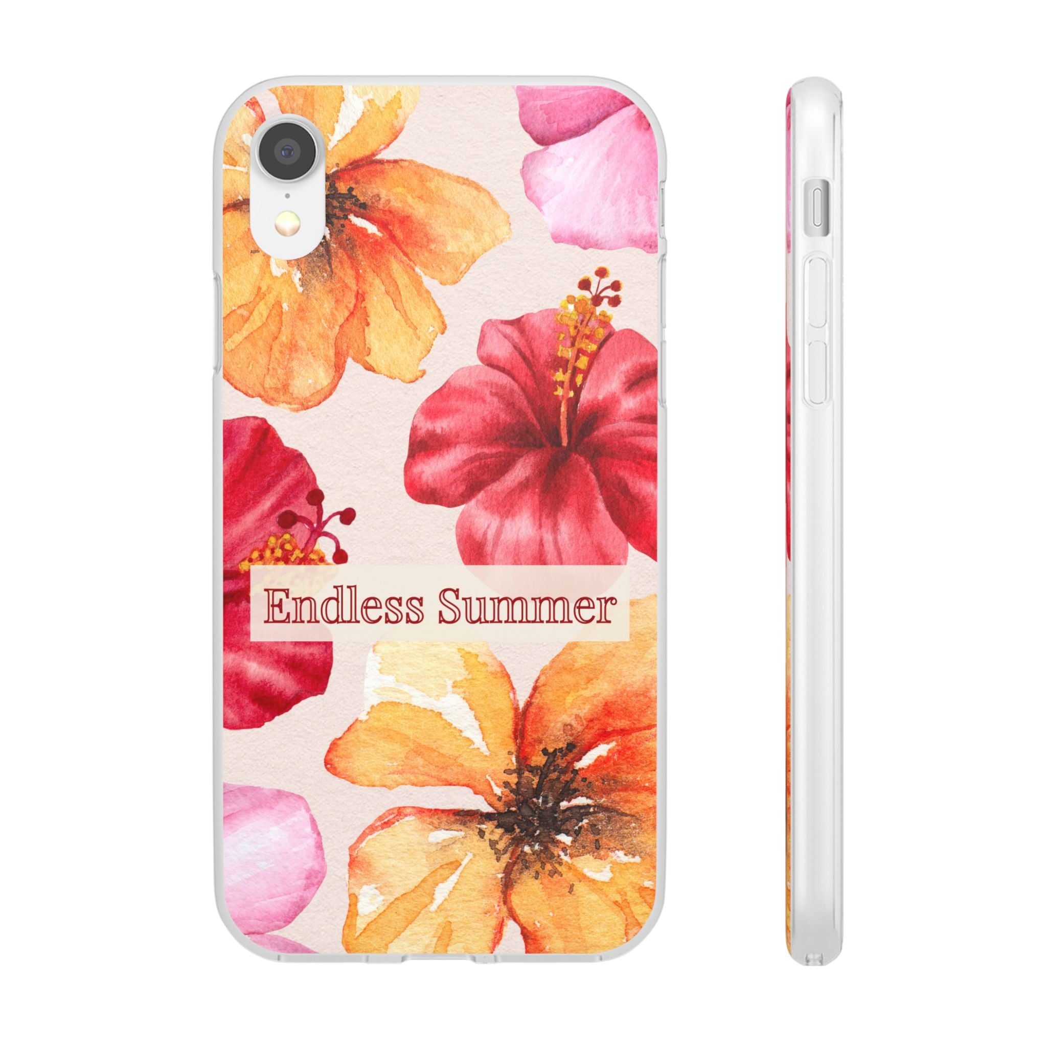 Phone Case - 'Endless Summer' Floral Watercolor Protective Flexi Case