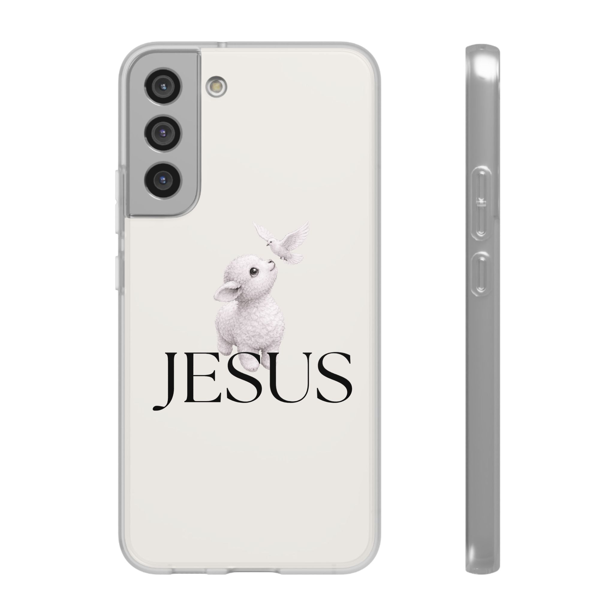 Jesus Lamb Phone Case - Christian Faith iPhone Case with Dove