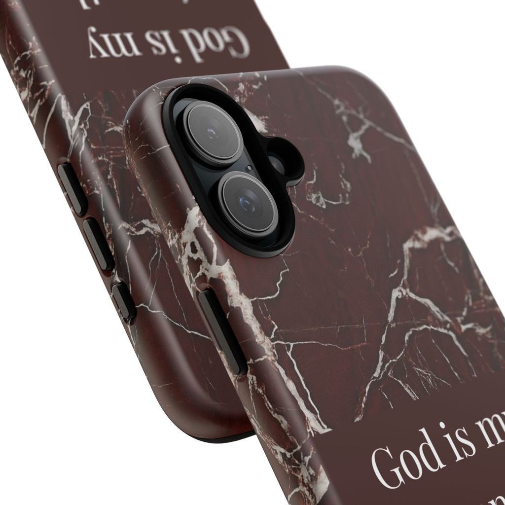 God Is My Strength — Psalm 73:26 Christian Tough Phone Case | Marble Faith Cover