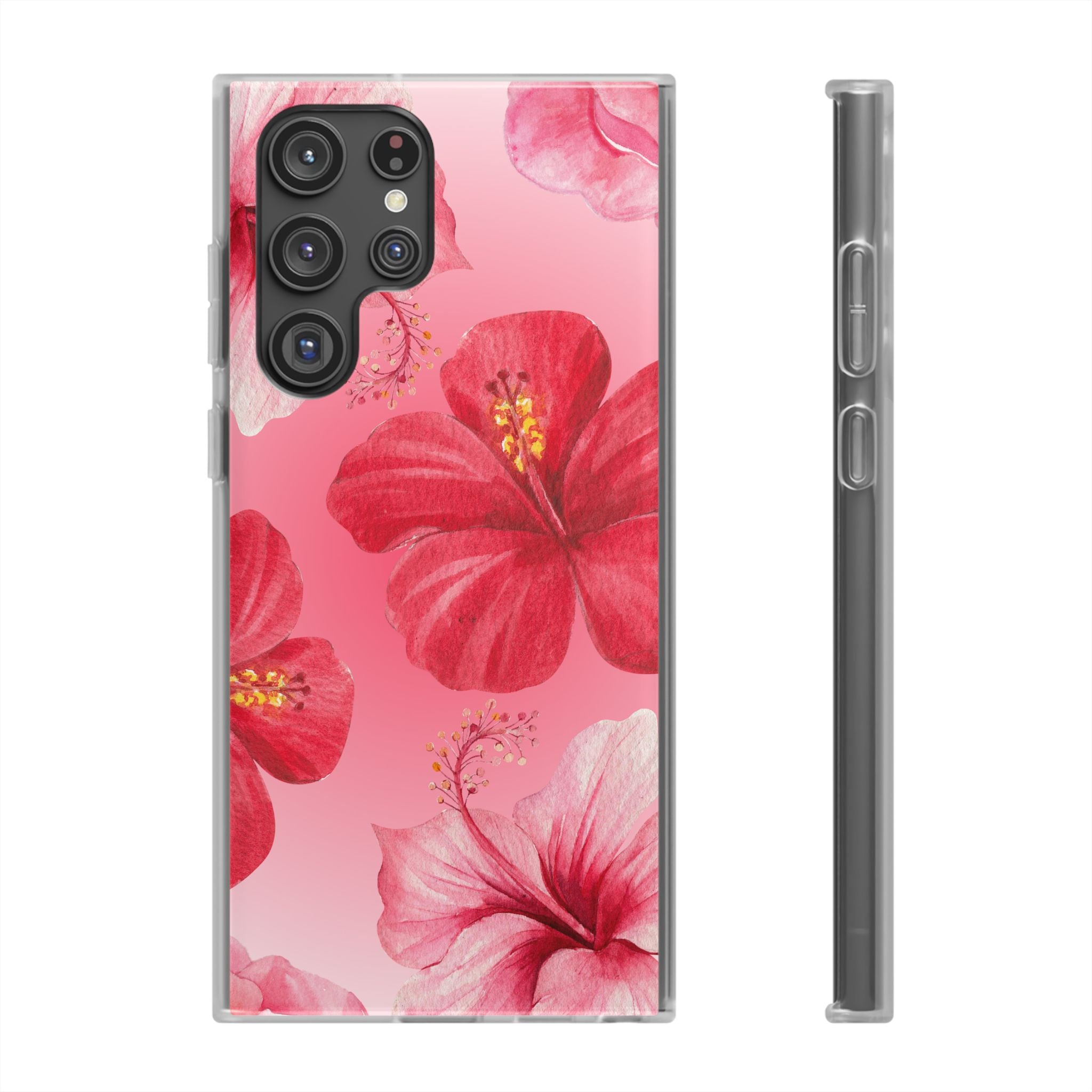 Hibiscus Floral Phone Case – Pink Tropical Flexi Case