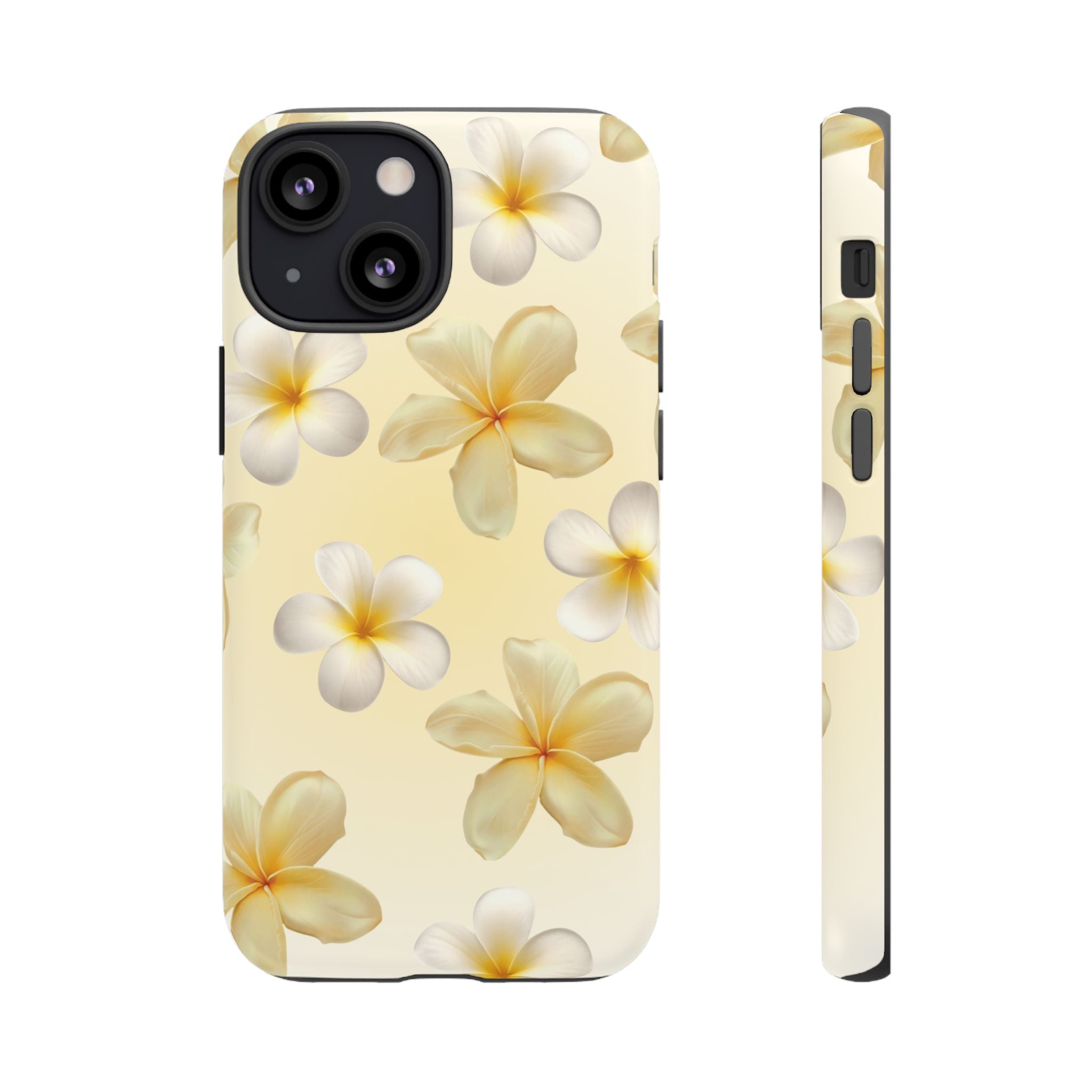 Plumeria Floral Phone Case — Tropical Yellow Hard Phone Cover