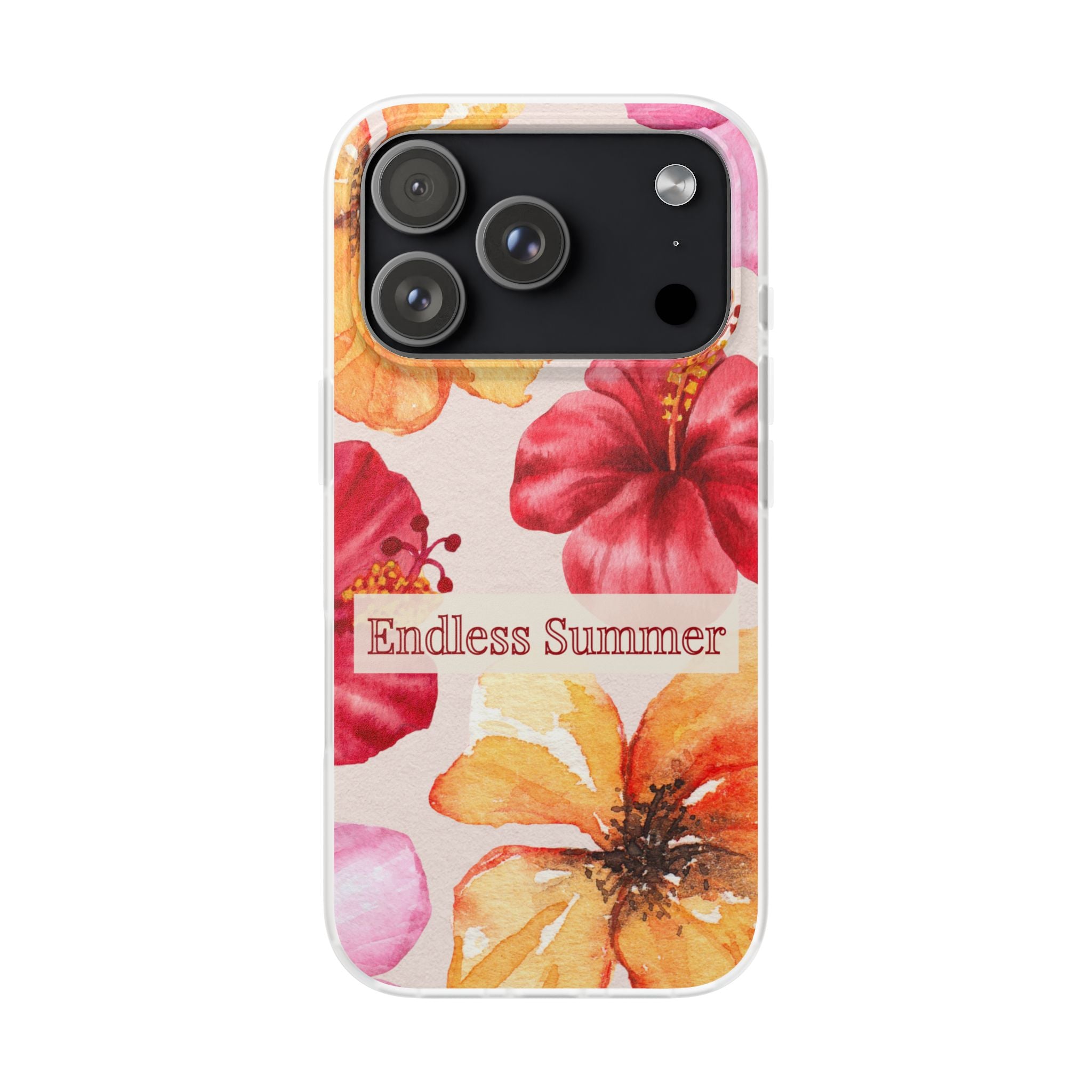 Phone Case - 'Endless Summer' Floral Watercolor Protective Flexi Case