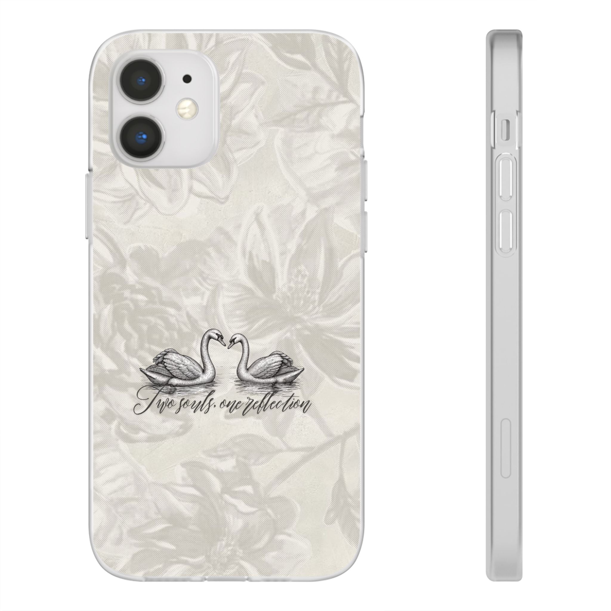 Swan Reflection Floral Phone Case