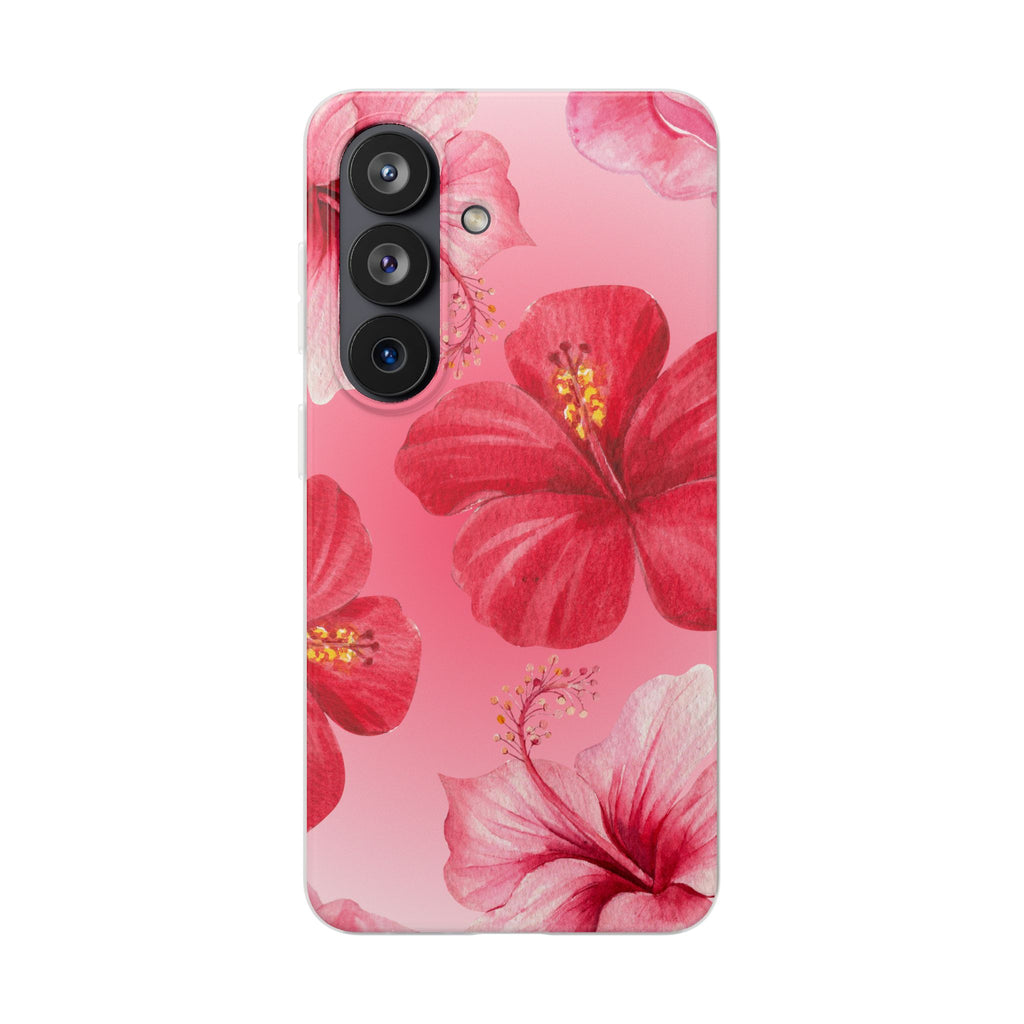 Hibiscus Floral Phone Case – Pink Tropical Flexi Case