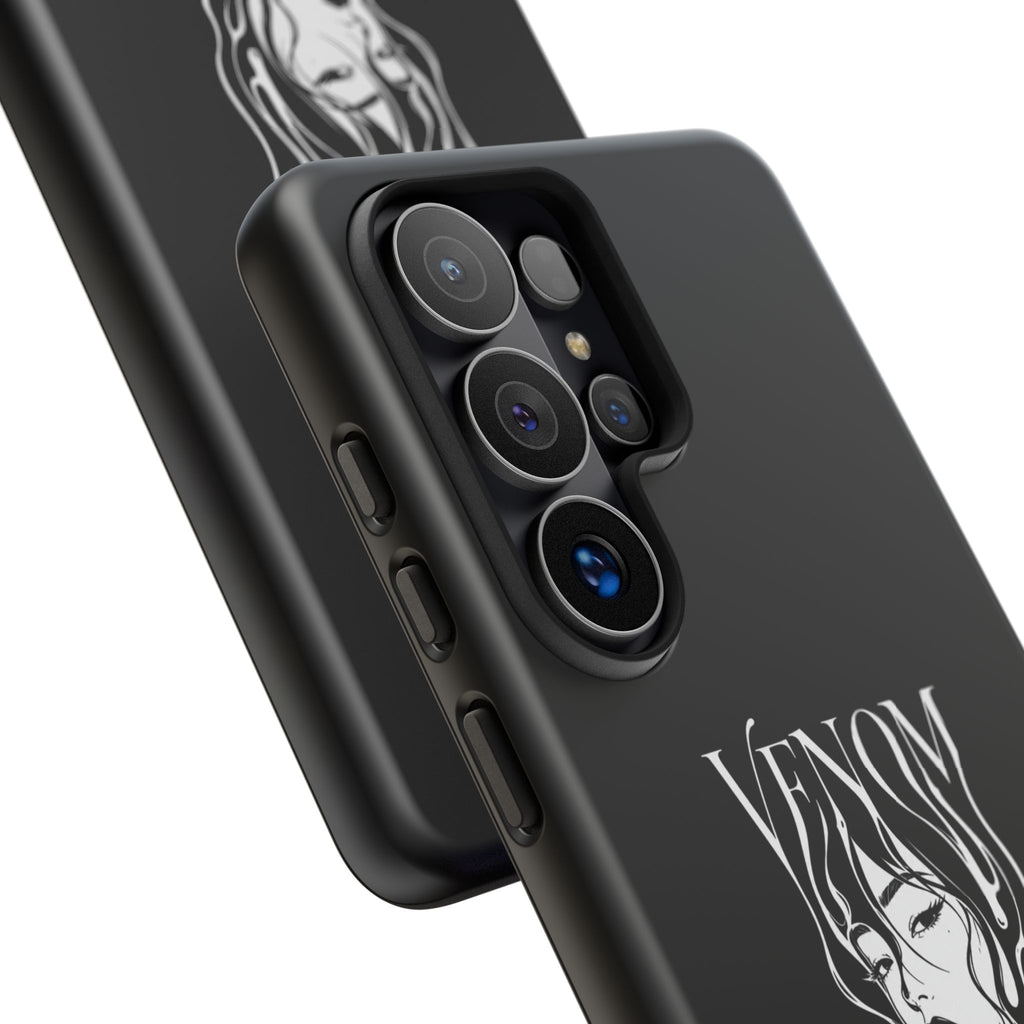 Venom Goth Phone Case — Black Protective Tough Case with Dark Femme Artwork
