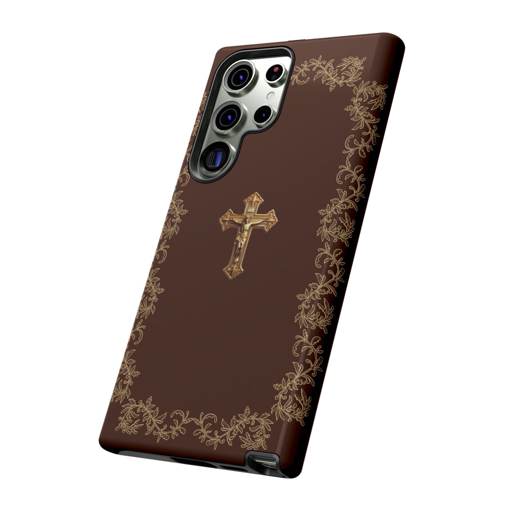Gold Cross Bible – Christian Tough Phone Case