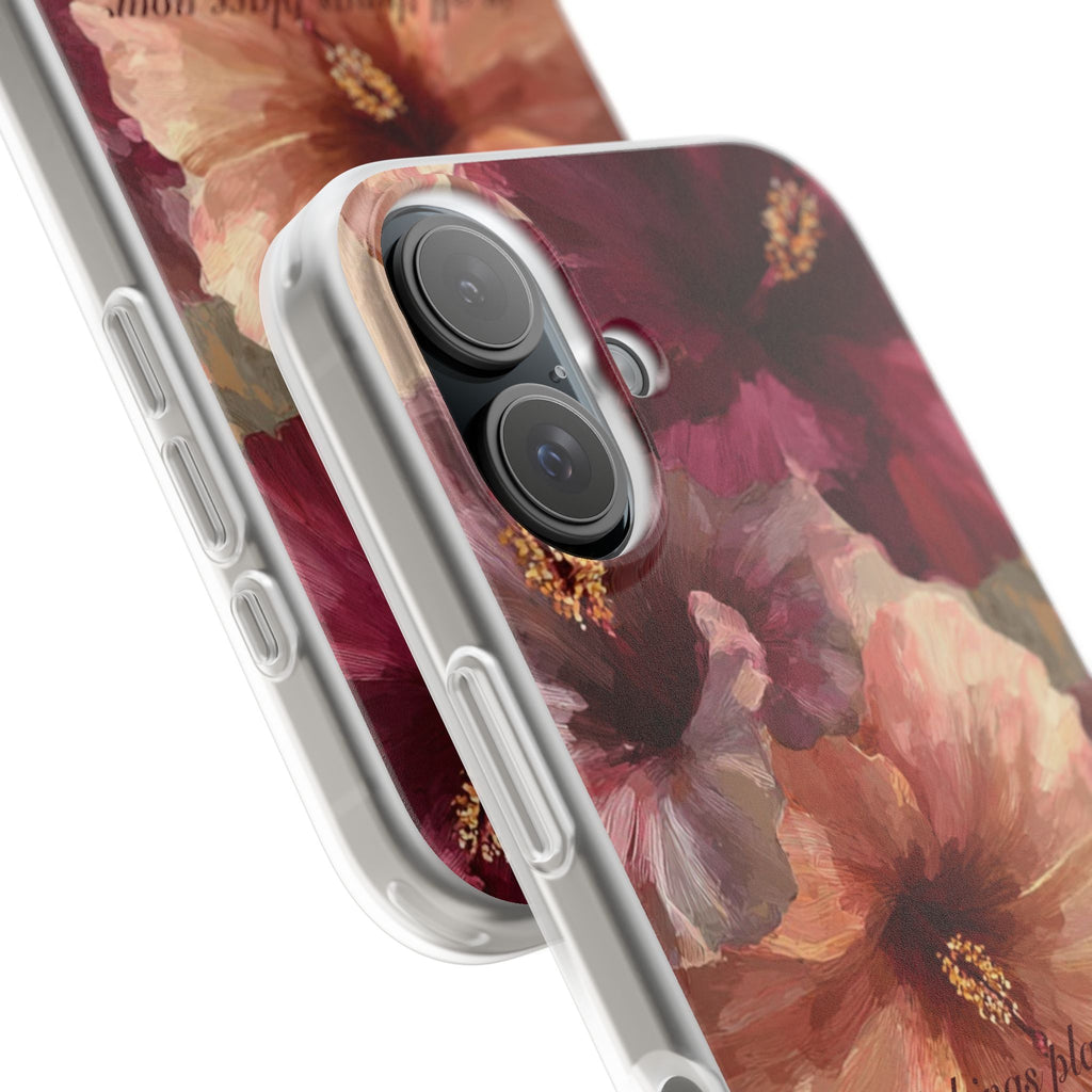 Faith Floral Phone Case – Inspirational Hibiscus Art Protective Cover