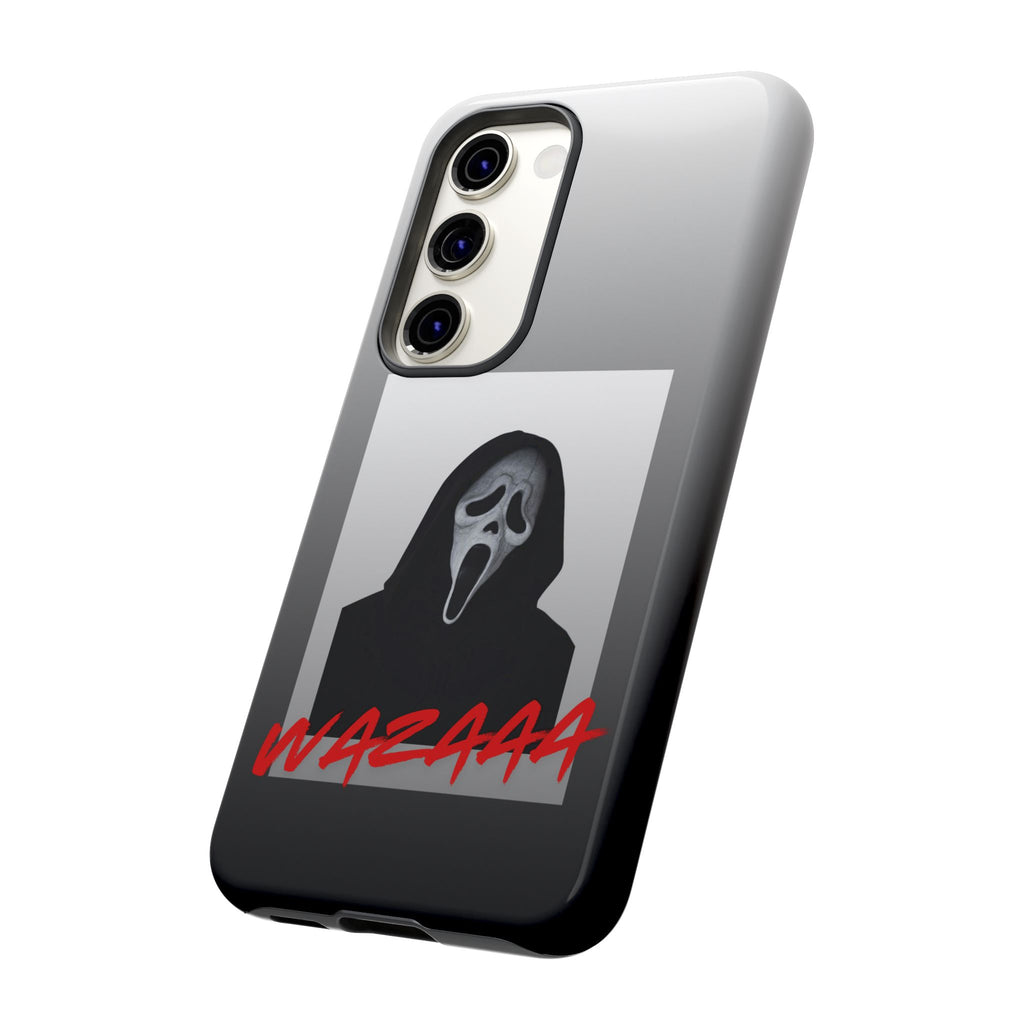 Scream Mask Phone Case – 'WAZAAA' Horror Movie Protective Cover
