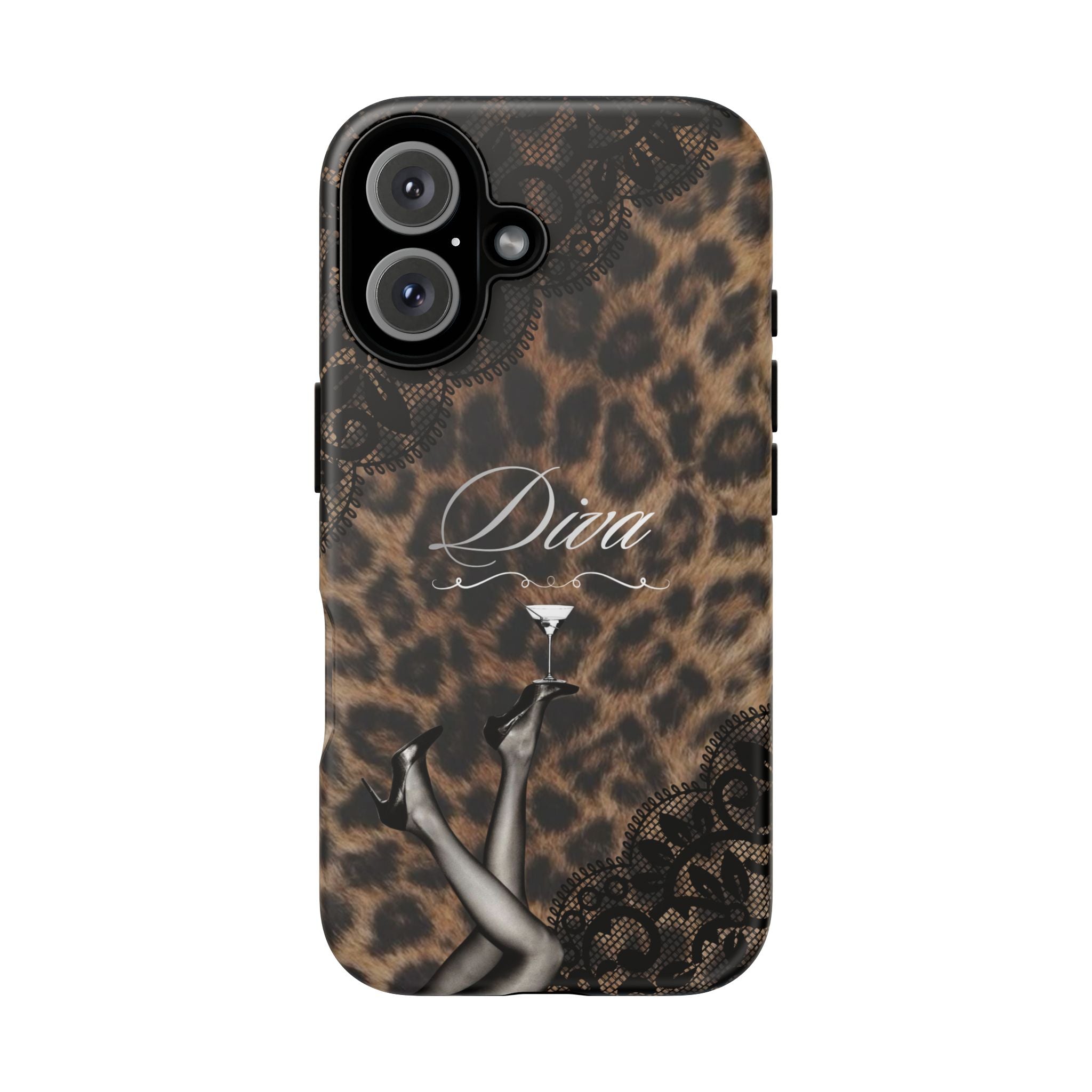 Leopard Lace 'Diva' Tough Phone Case