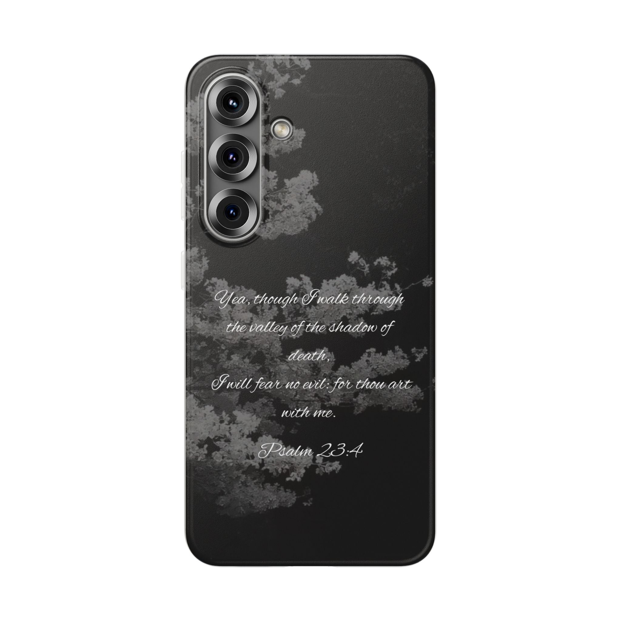 Phone Case — Psalm 23:4 Black Cloudy Faith Design
