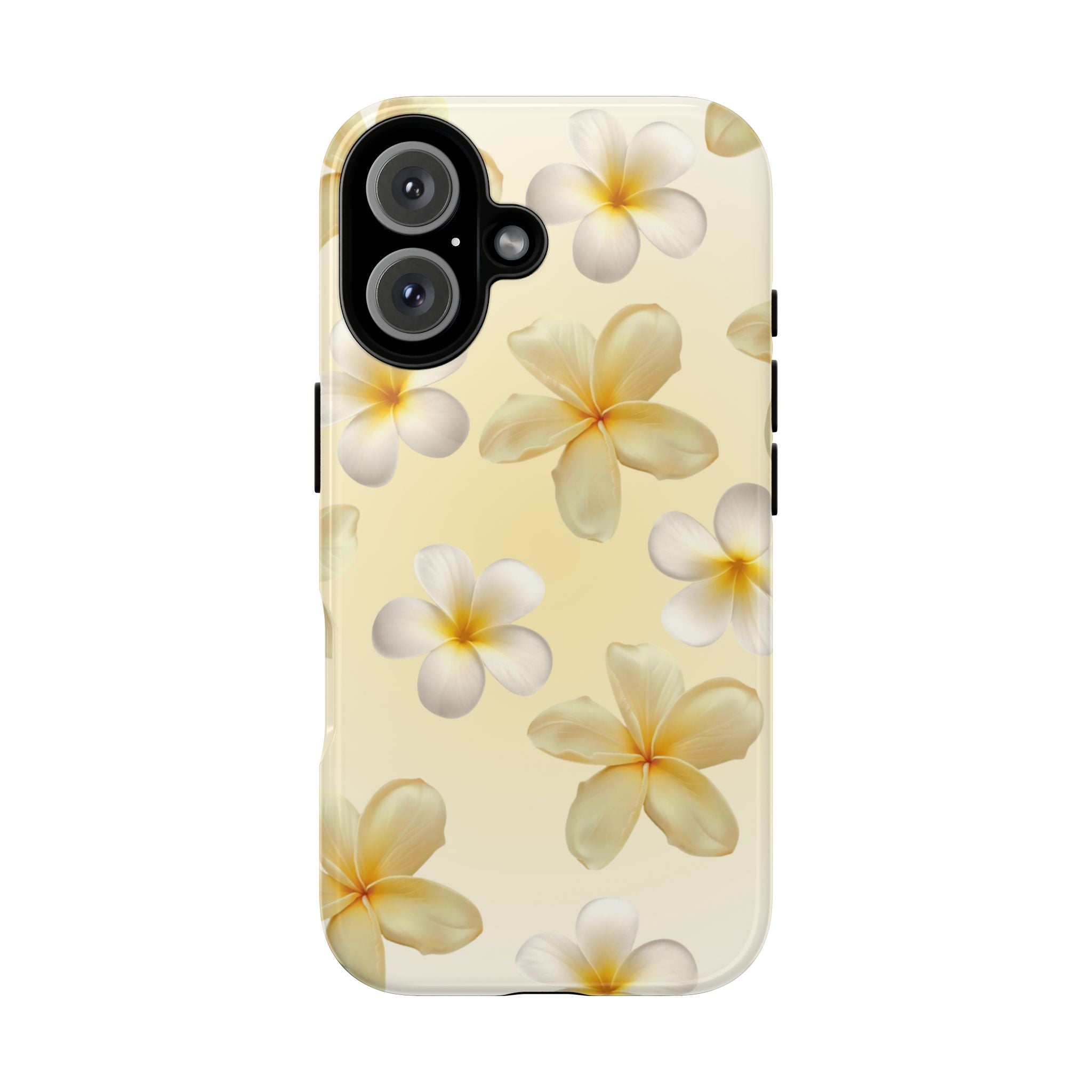Plumeria Floral Phone Case — Tropical Yellow Hard Phone Cover
