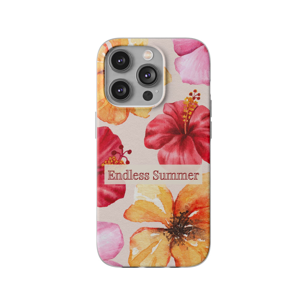 Phone Case - 'Endless Summer' Floral Watercolor Protective Flexi Case