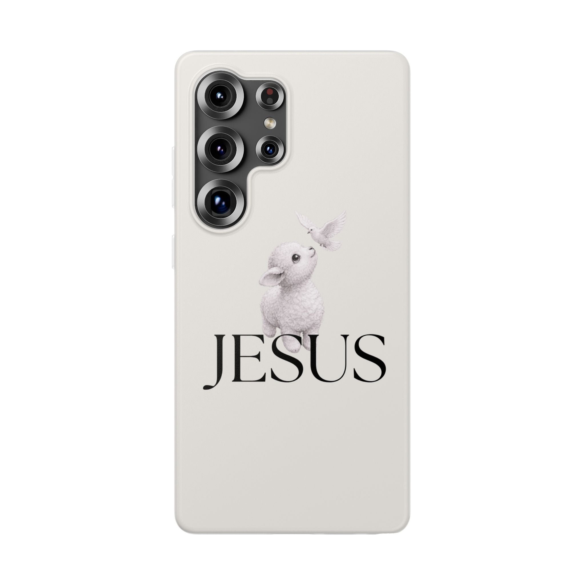 Jesus Lamb Phone Case - Christian Faith iPhone Case with Dove