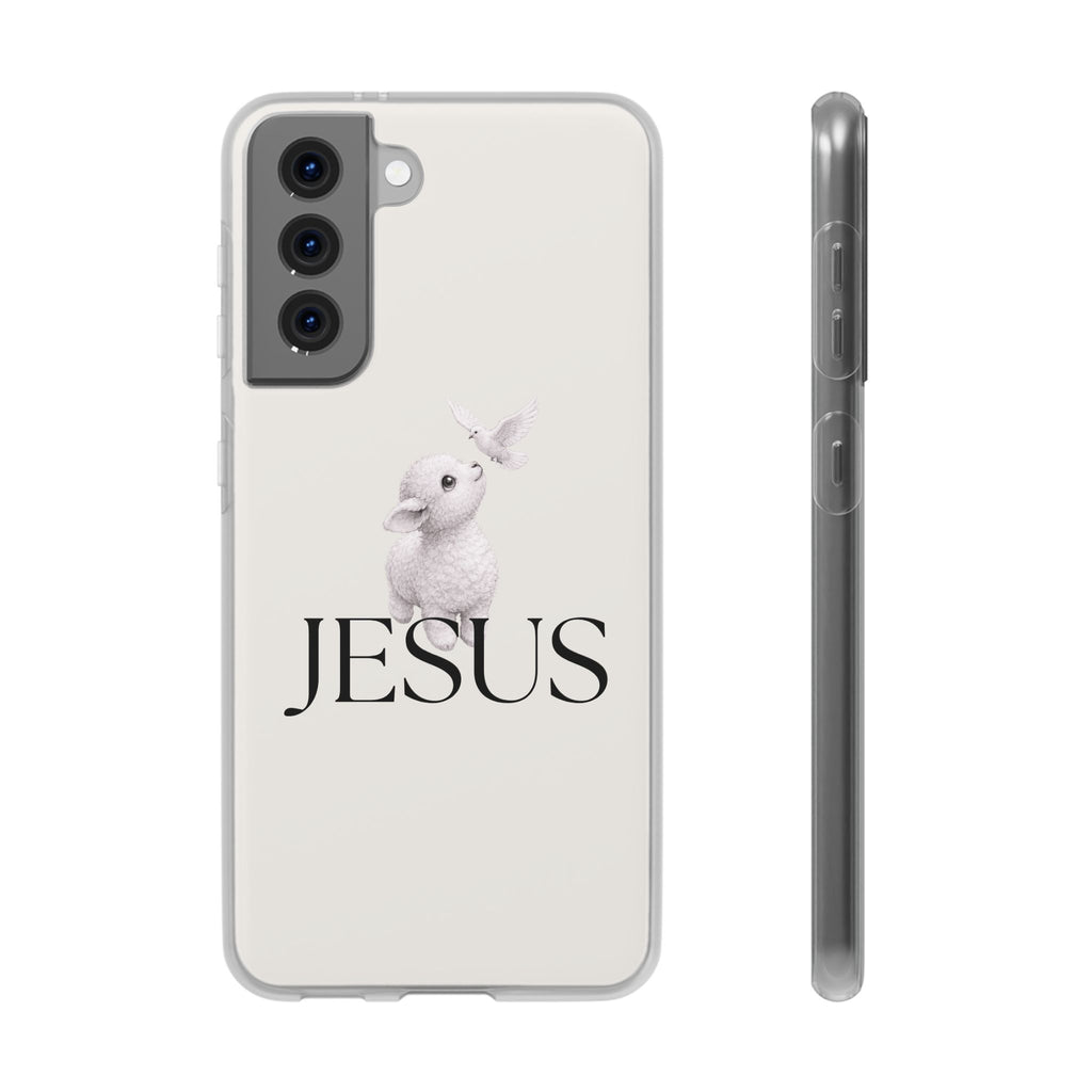 Jesus Lamb Phone Case - Christian Faith iPhone Case with Dove