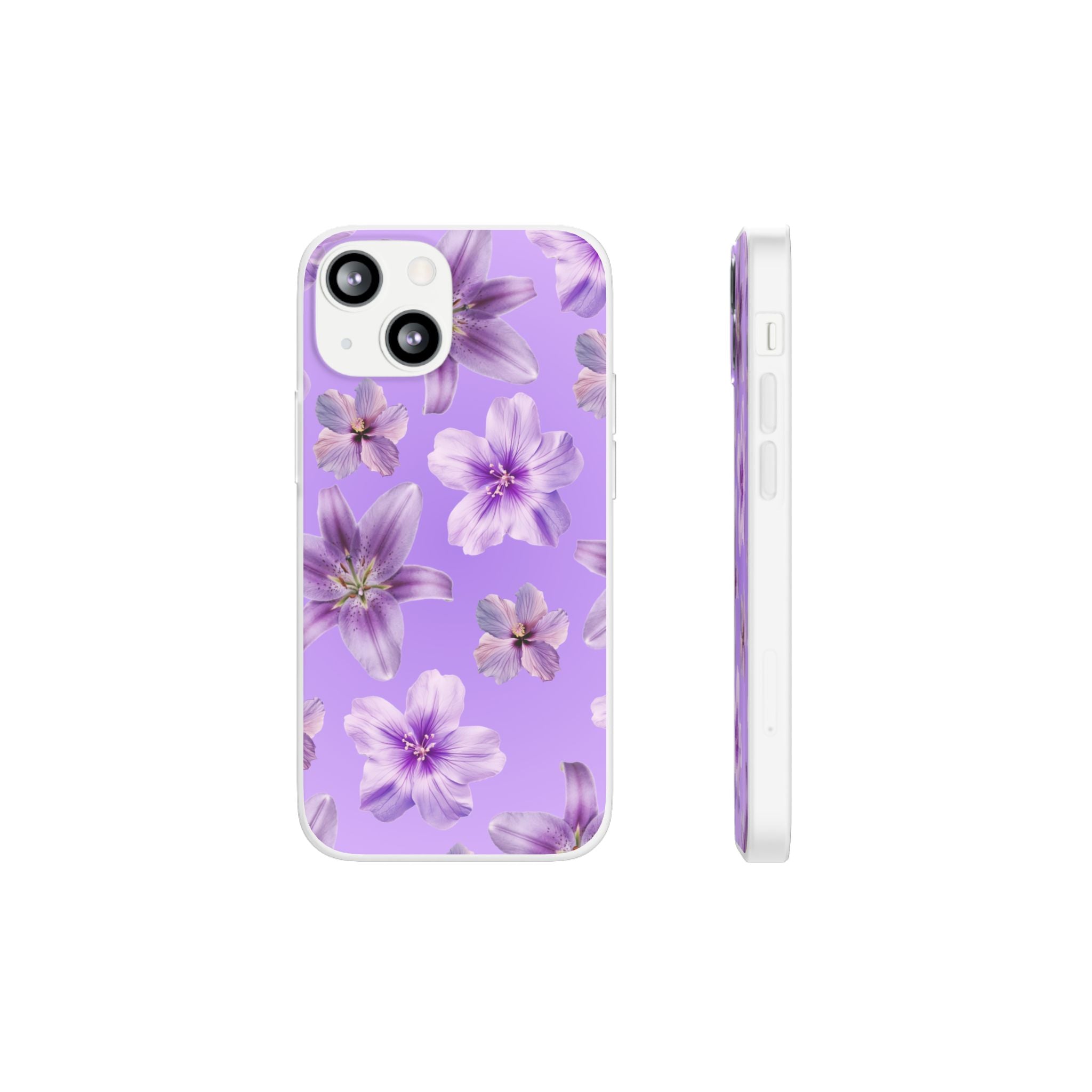 Purple Floral Phone Case — Lavender Blossom Flexi Case