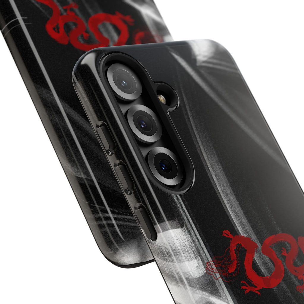 Phone Case — Black Abstract Smoke Design