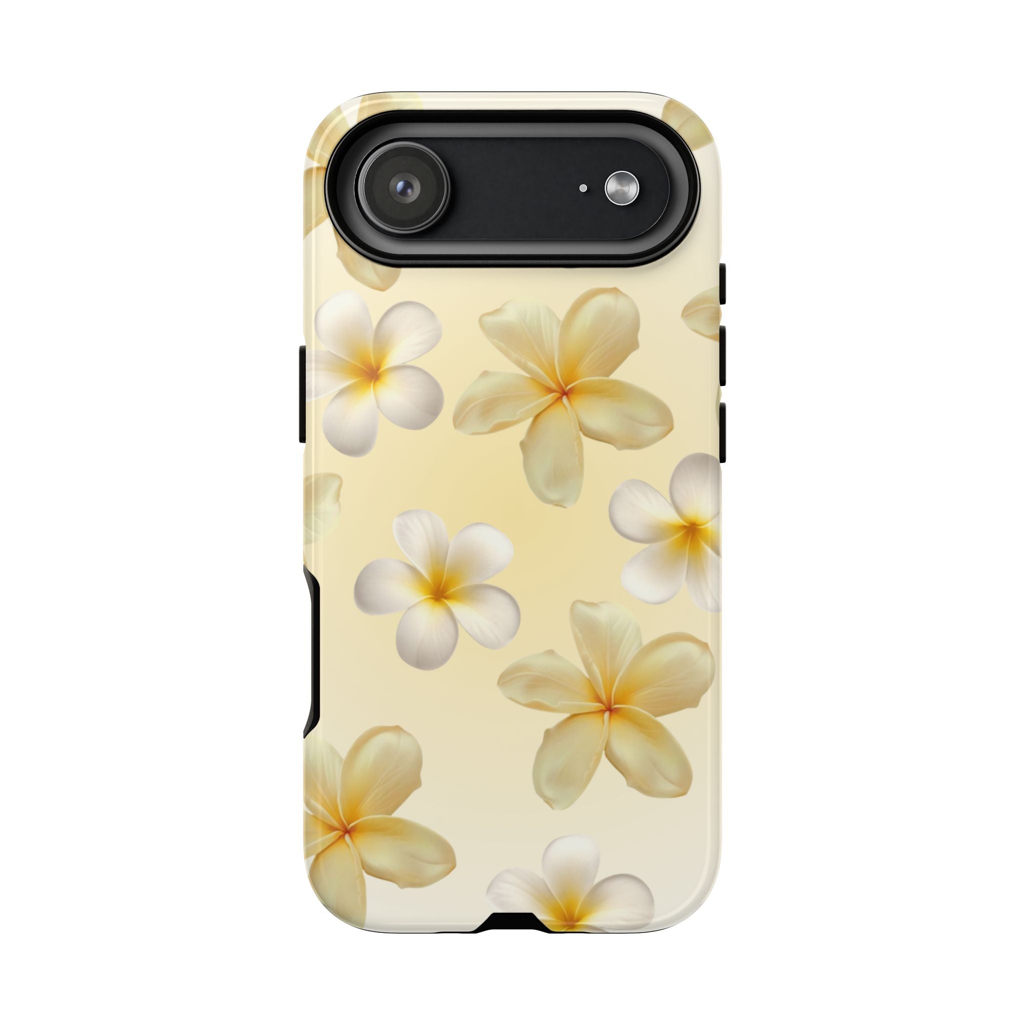 Plumeria Floral Phone Case — Tropical Yellow Hard Phone Cover