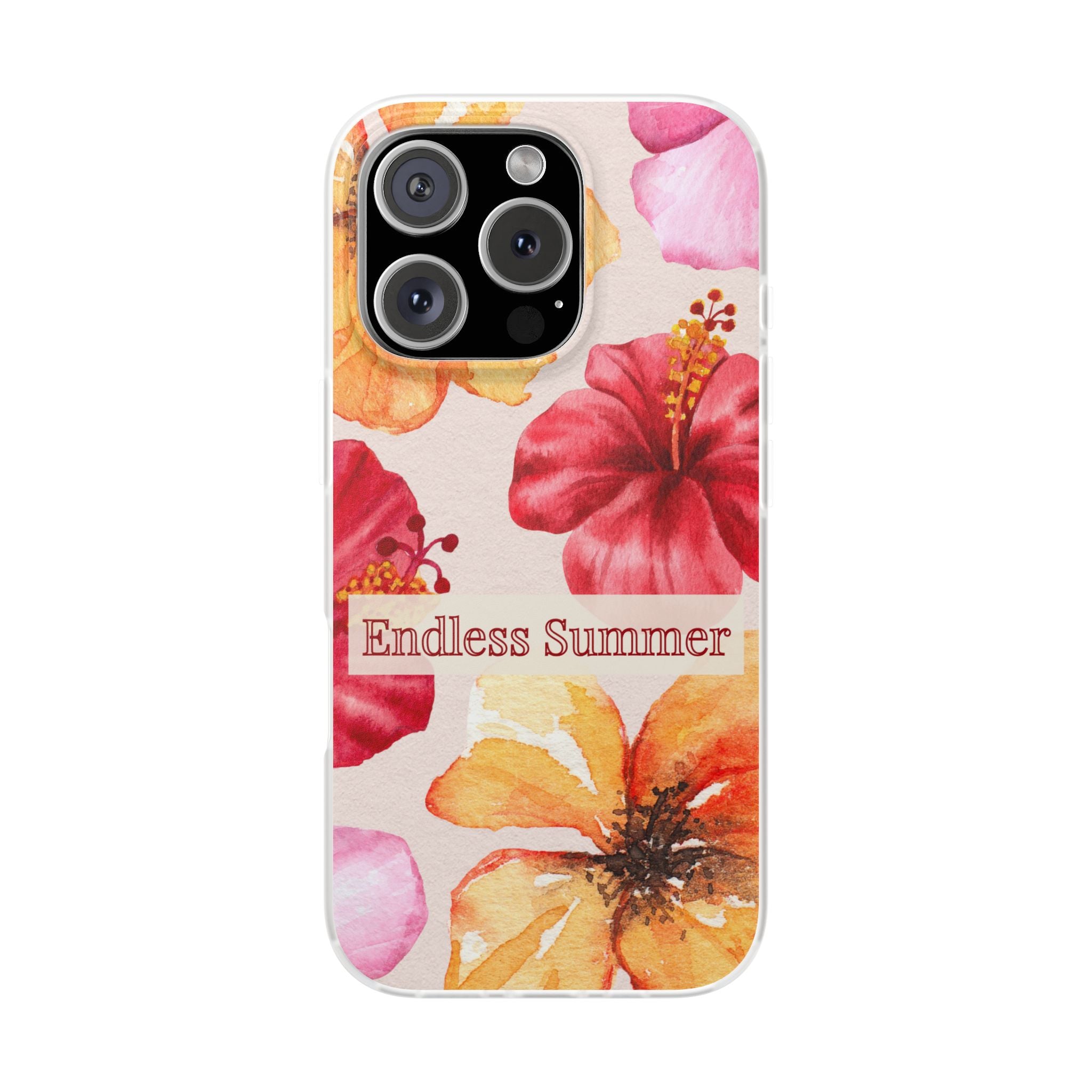 Phone Case - 'Endless Summer' Floral Watercolor Protective Flexi Case