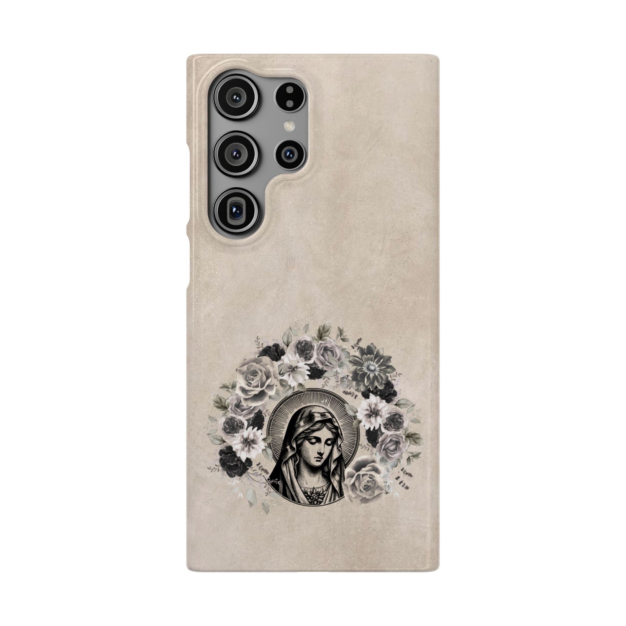 Vintage Madonna Floral Phone Case — Religious iPhone Snap Case