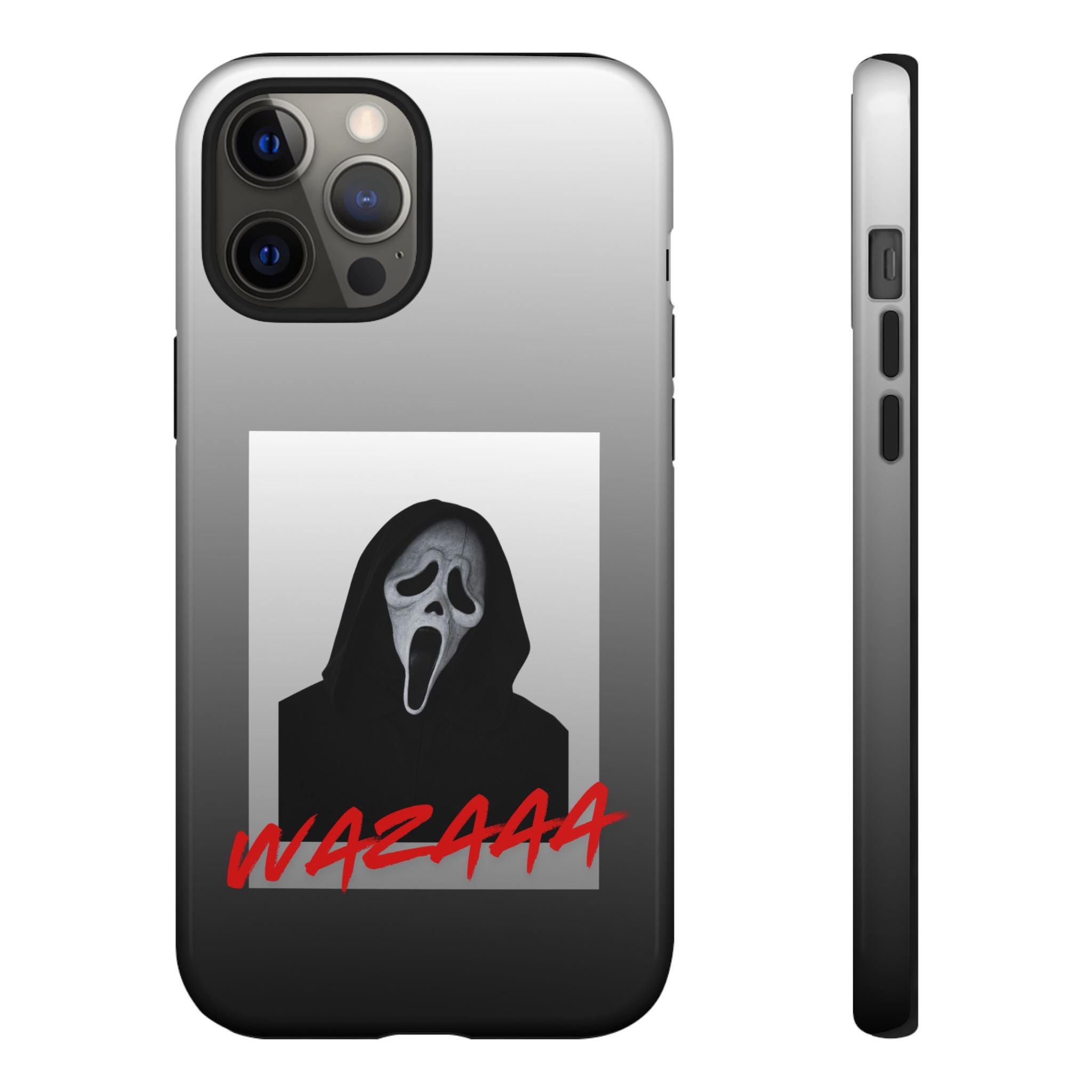Scream Mask Phone Case – 'WAZAAA' Horror Movie Protective Cover
