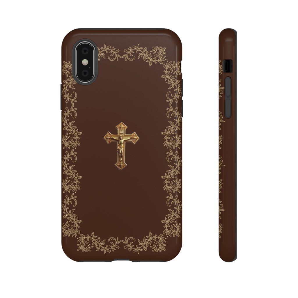 Gold Cross Bible - Christian Tough Phone Case