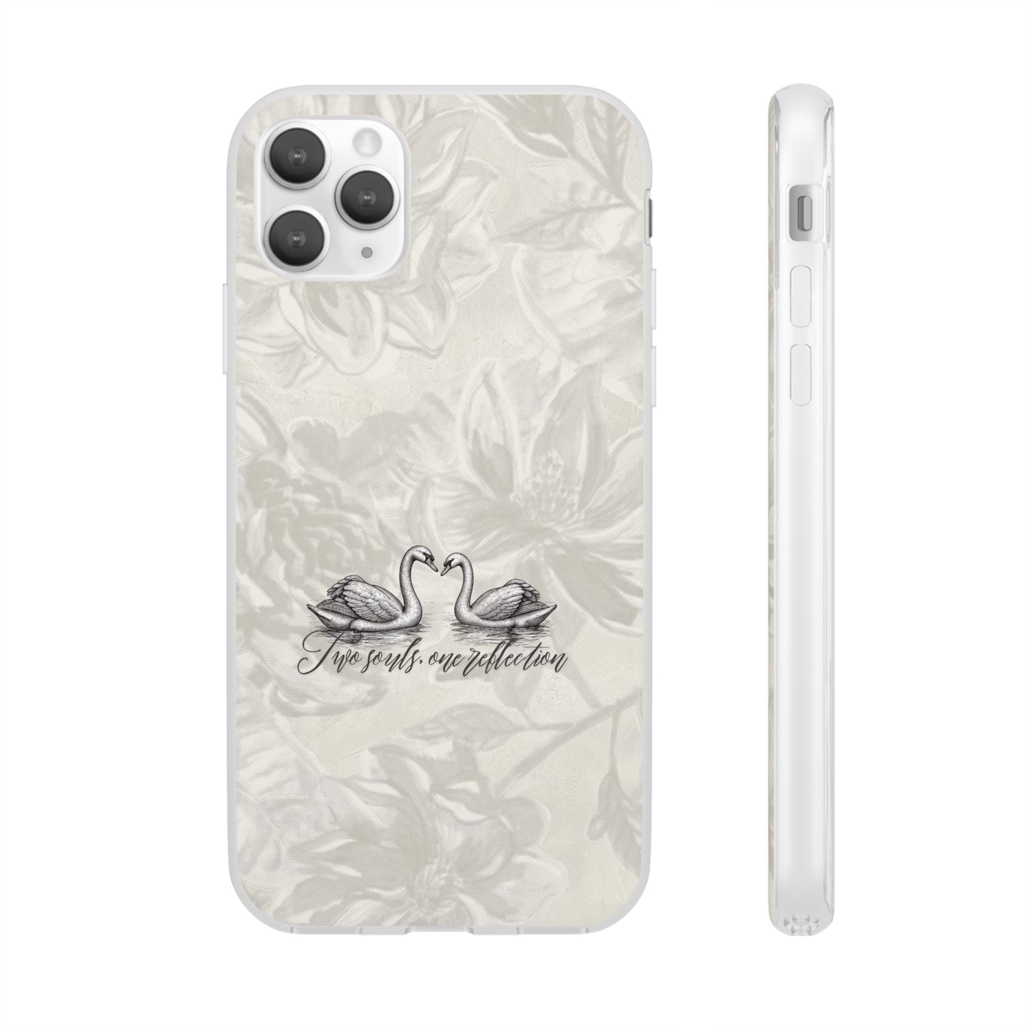 Swan Reflection Floral Phone Case