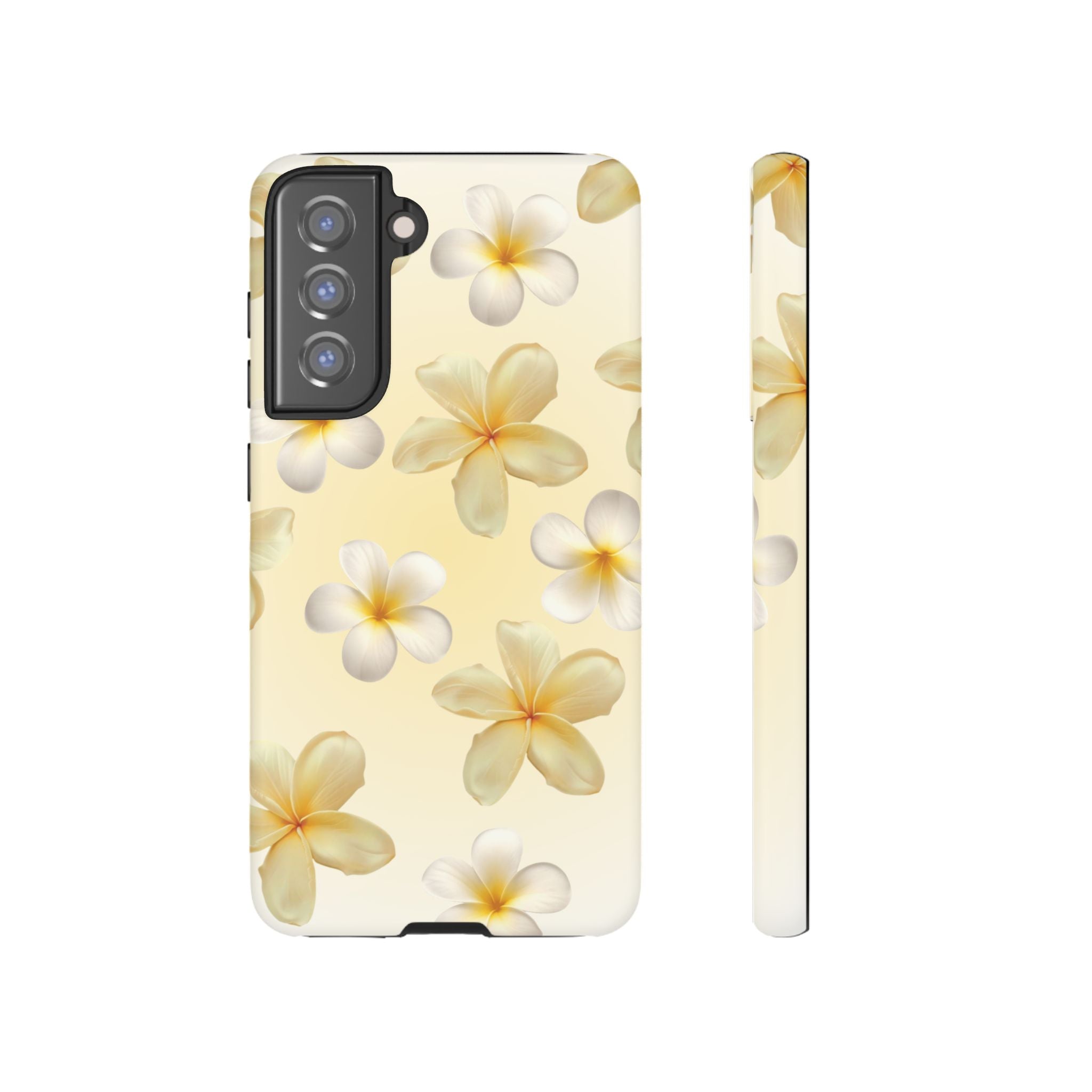 Plumeria Floral Phone Case — Tropical Yellow Hard Phone Cover
