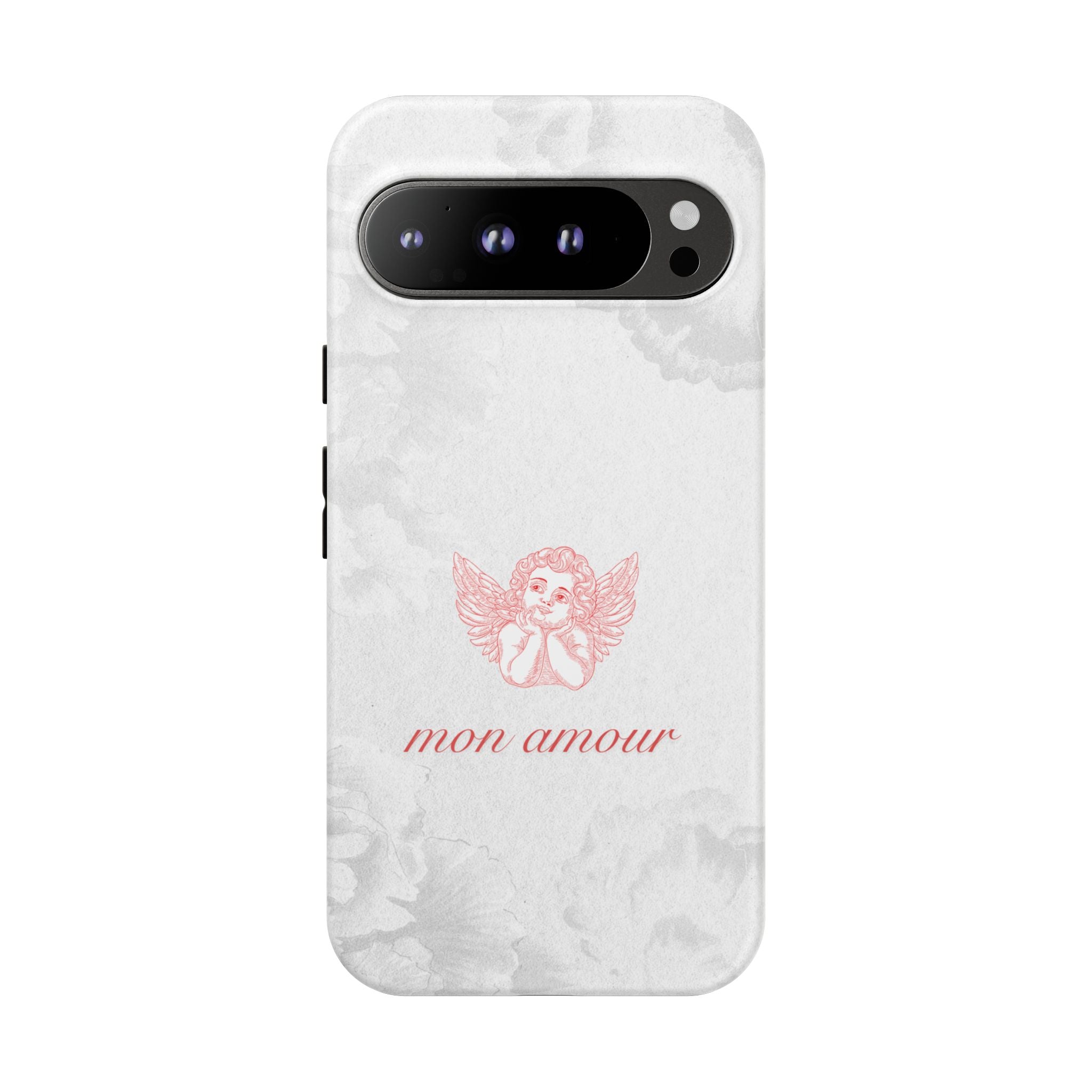 Tough Case — 'mon amour' Pink Cherub Floral Phone Case
