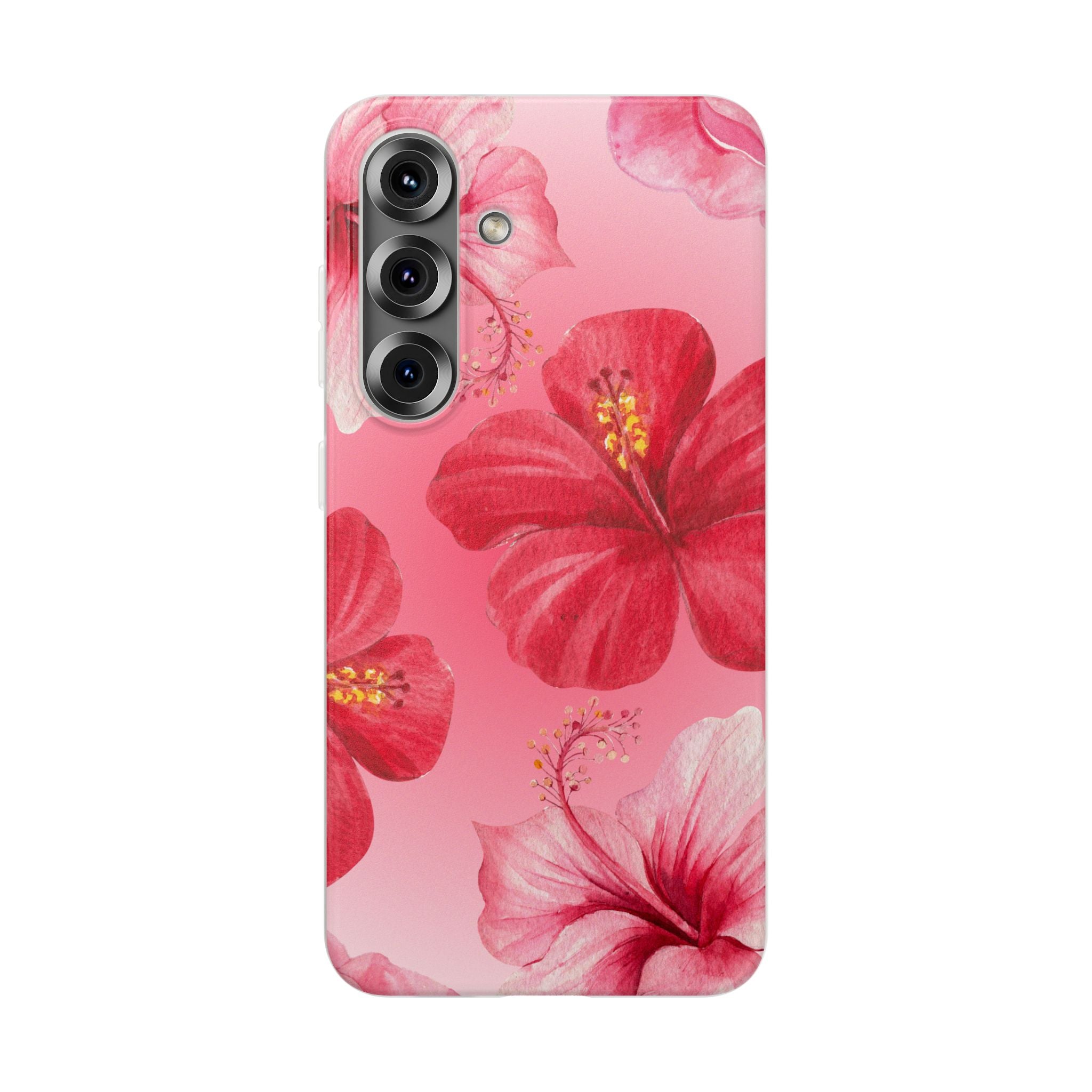 Hibiscus Floral Phone Case – Pink Tropical Flexi Case
