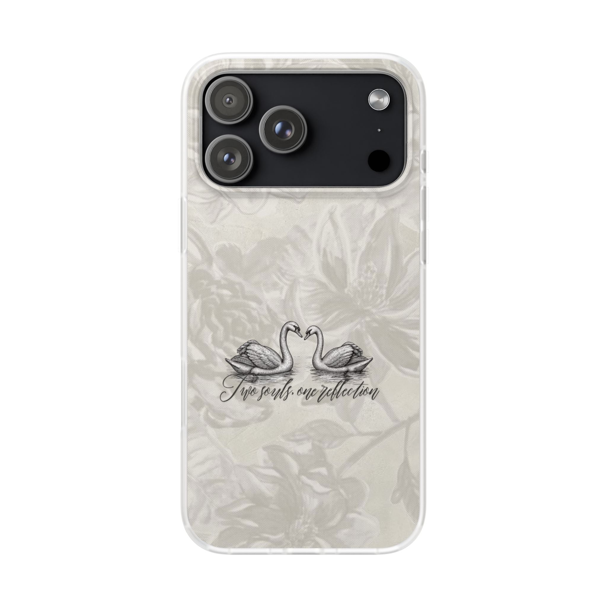 Swan Reflection Floral Phone Case