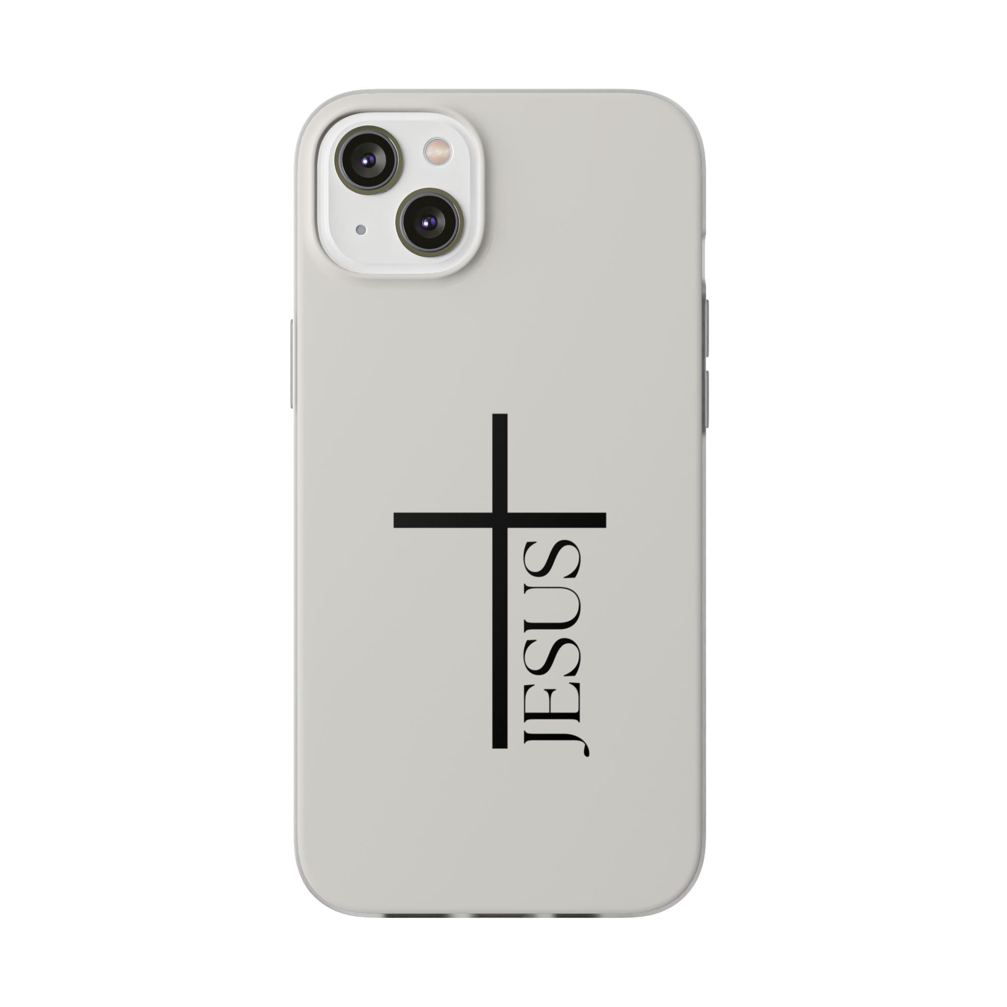 Christian Cross Phone Case - JESUS Vertical Minimalist iPhone Cover