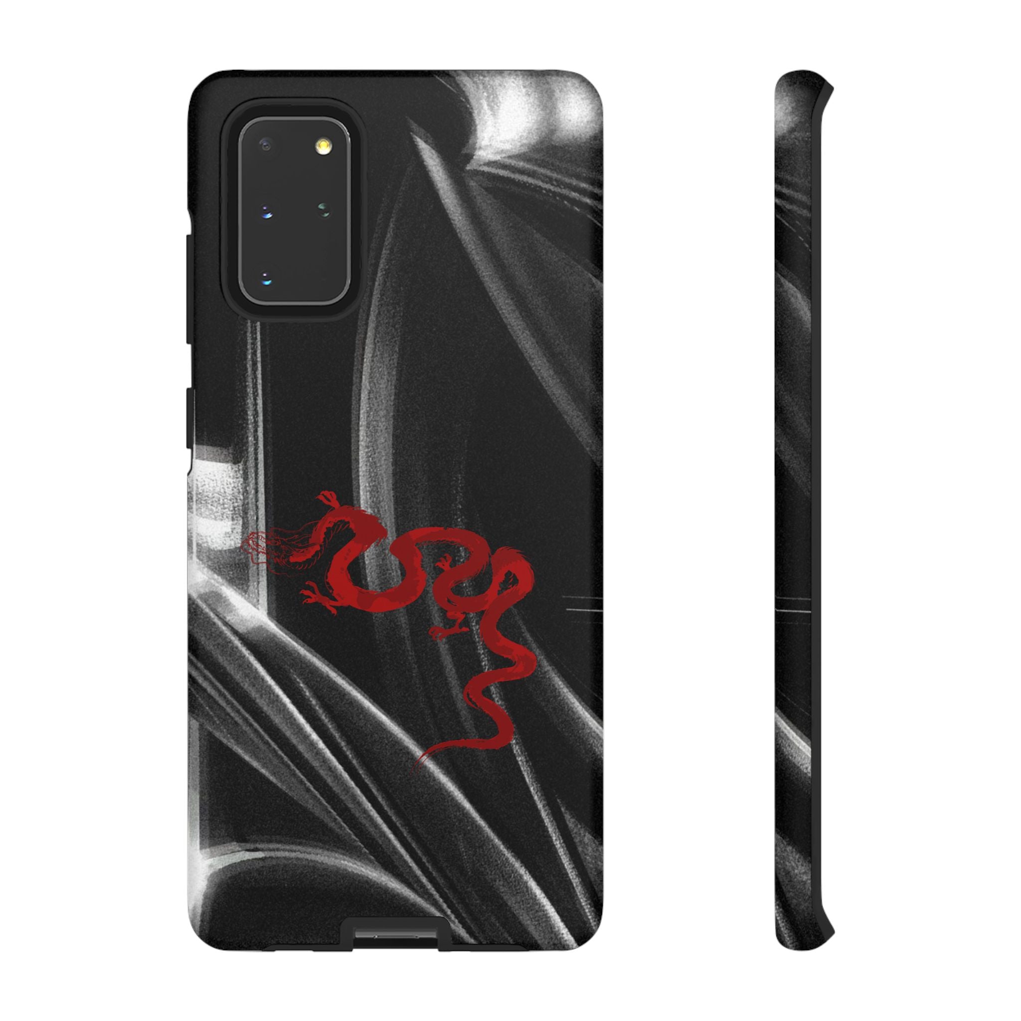 Phone Case — Black Abstract Smoke Design