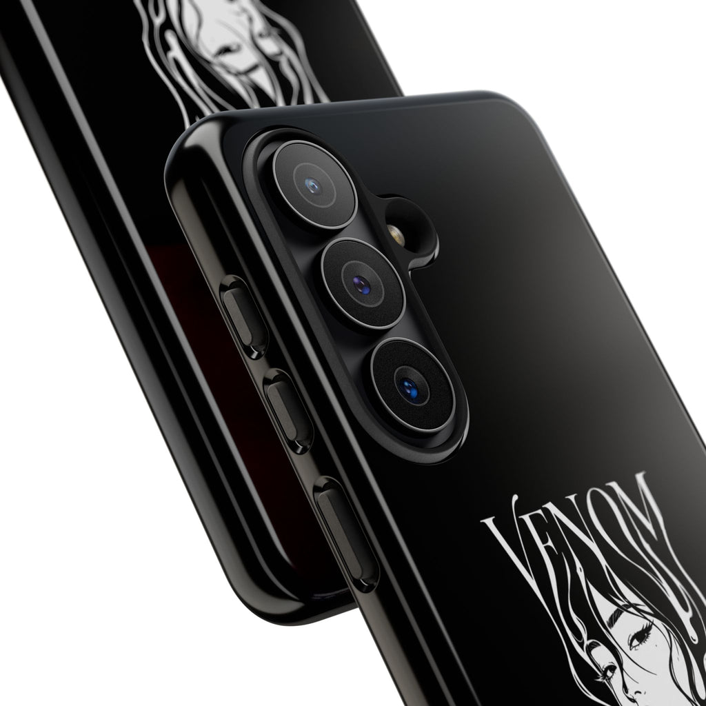 Venom Goth Phone Case — Black Protective Tough Case with Dark Femme Artwork