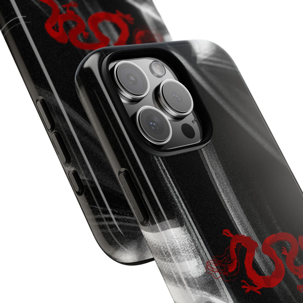 Phone Case — Black Abstract Smoke Design