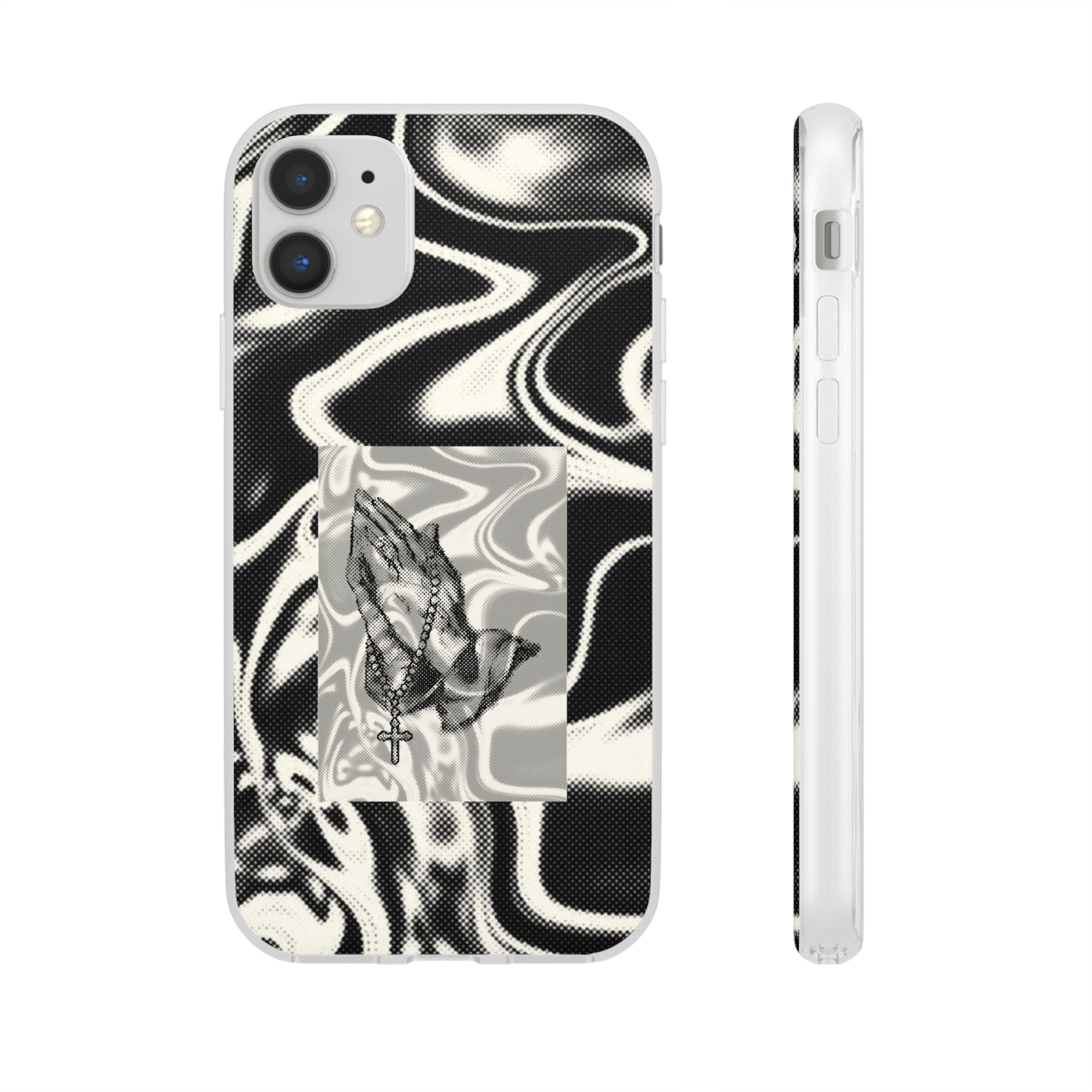 Praying Hands Black & White Phone Case