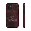 Tough Cases – Burgundy Floral “Now or Never” Protective Phone Case