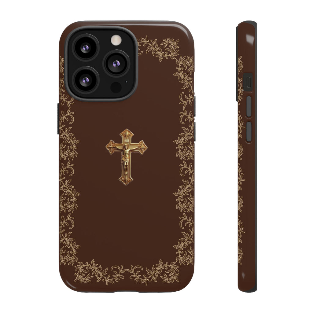 Gold Cross Bible - Christian Tough Phone Case