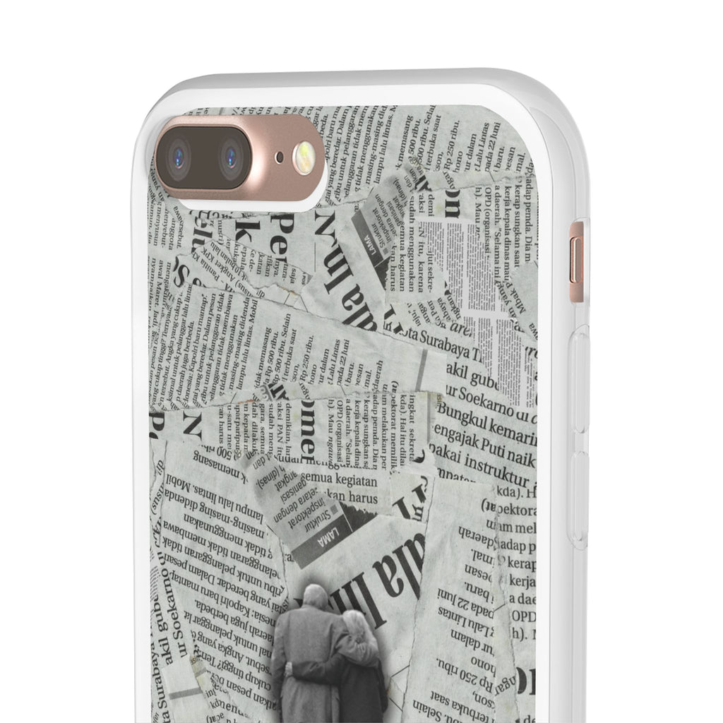 Newspaper Collage 'Until The End' Phone Case - Romantic Vintage iPhone Cover
