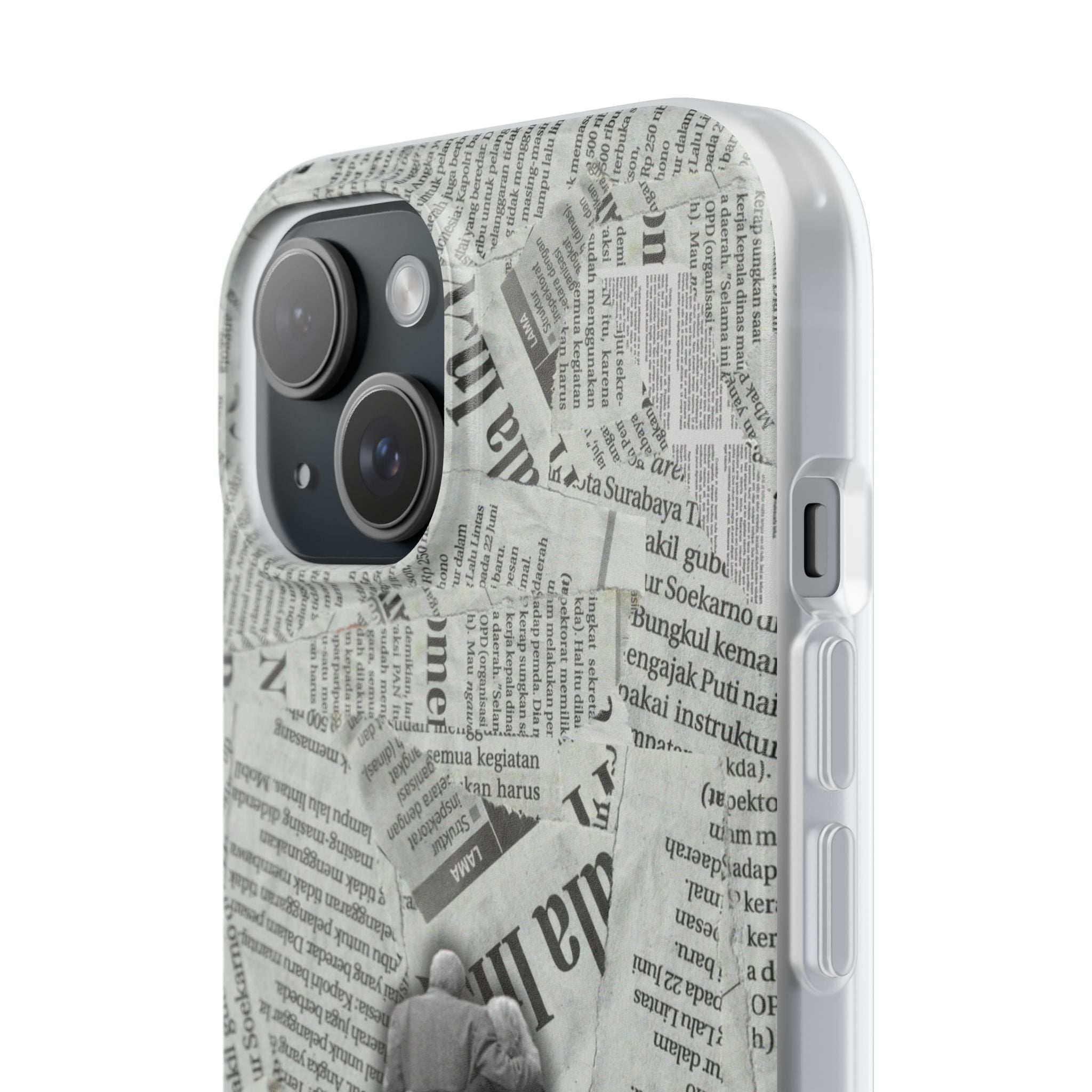 Newspaper Collage 'Until The End' Phone Case - Romantic Vintage iPhone Cover
