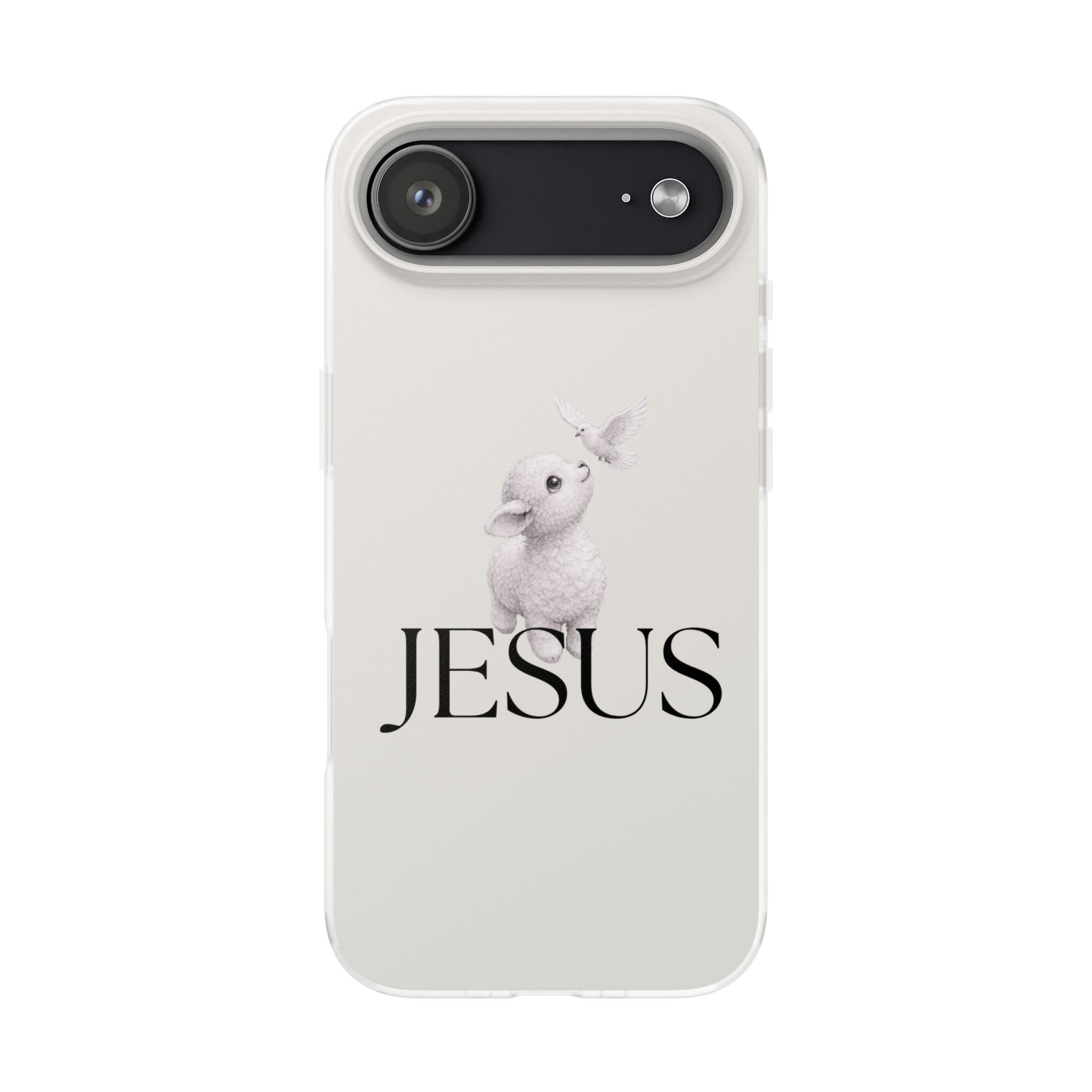Jesus Lamb Phone Case - Christian Faith iPhone Case with Dove