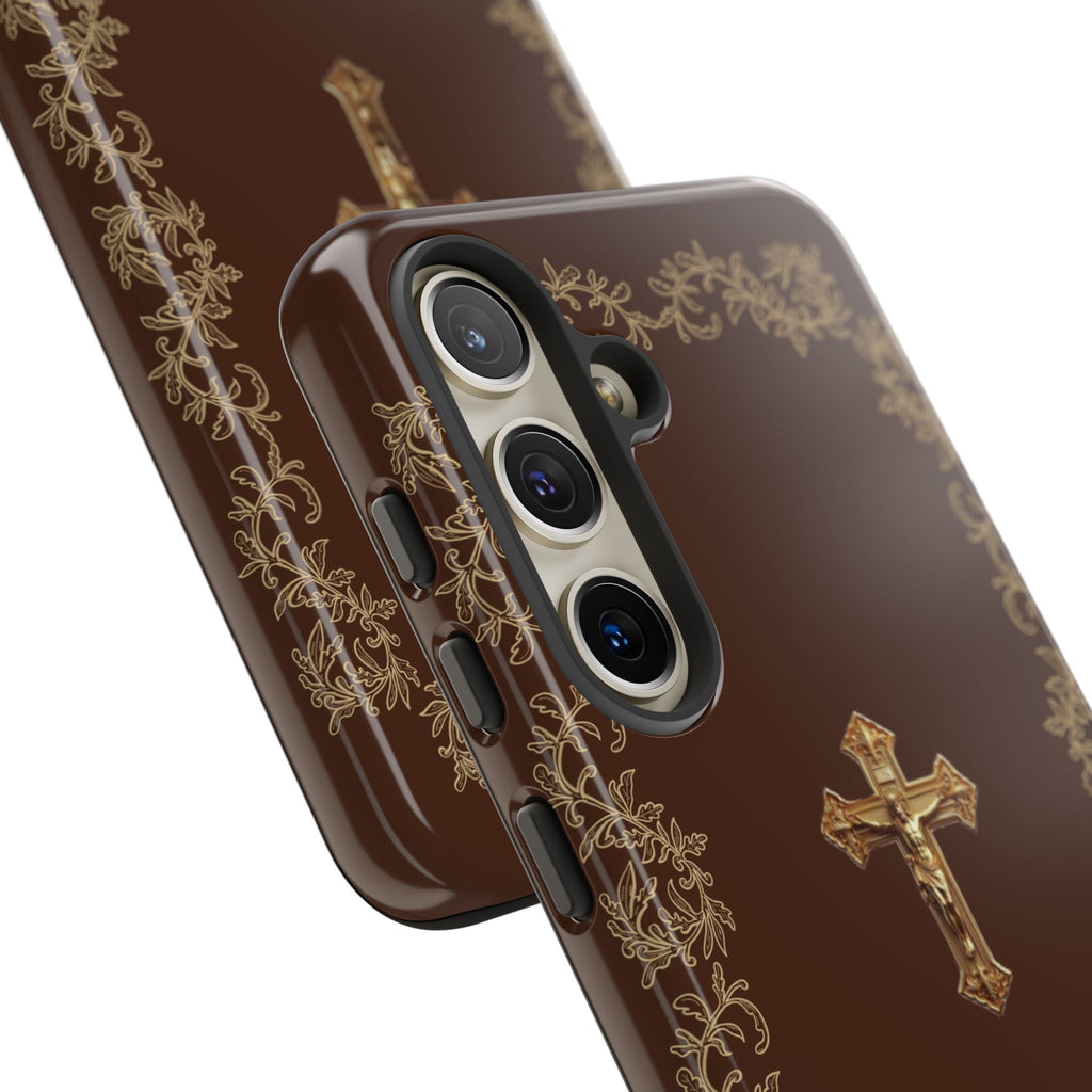 Gold Cross Bible – Christian Tough Phone Case