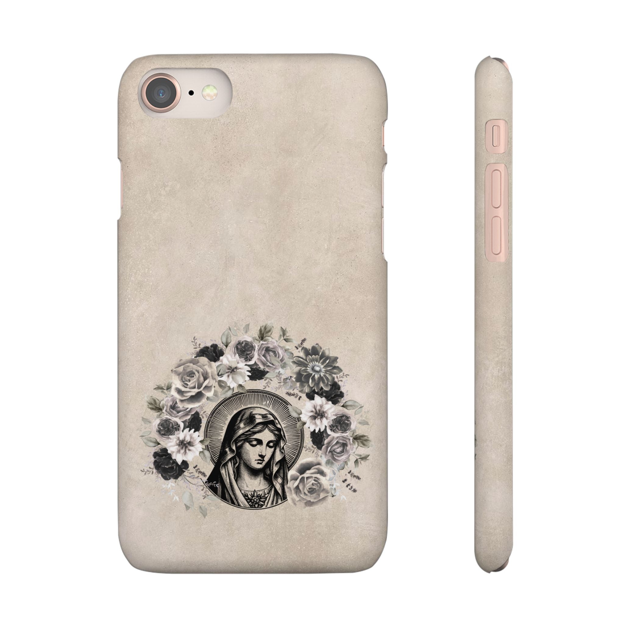 Vintage Madonna Floral Phone Case — Religious iPhone Snap Case