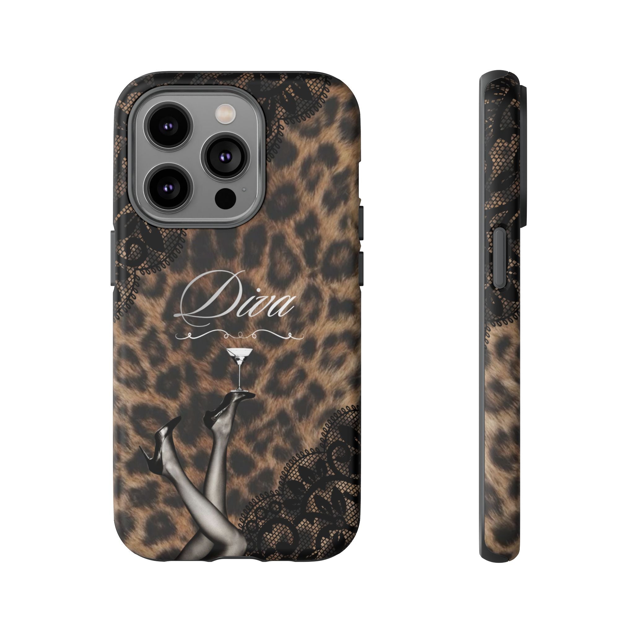 Leopard Lace 'Diva' Tough Phone Case