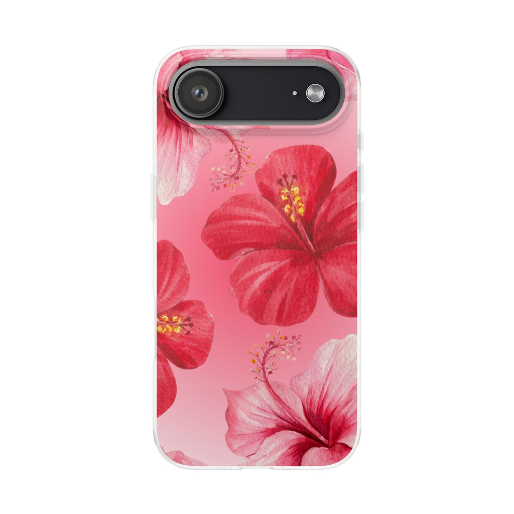 Hibiscus Floral Phone Case – Pink Tropical Flexi Case