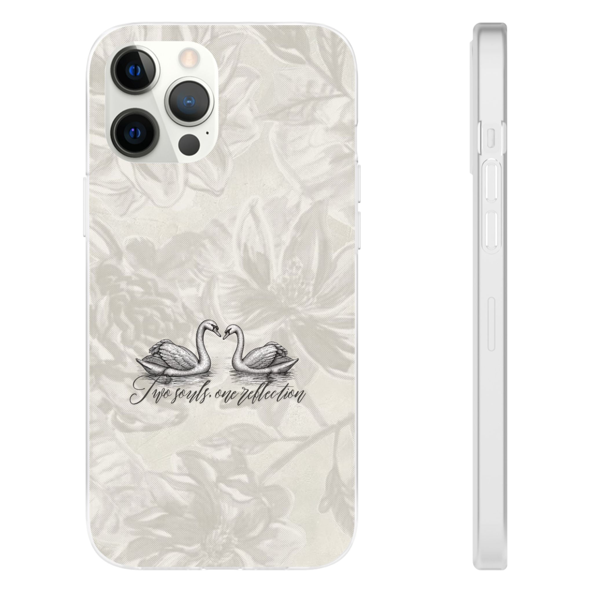 Swan Reflection Floral Phone Case