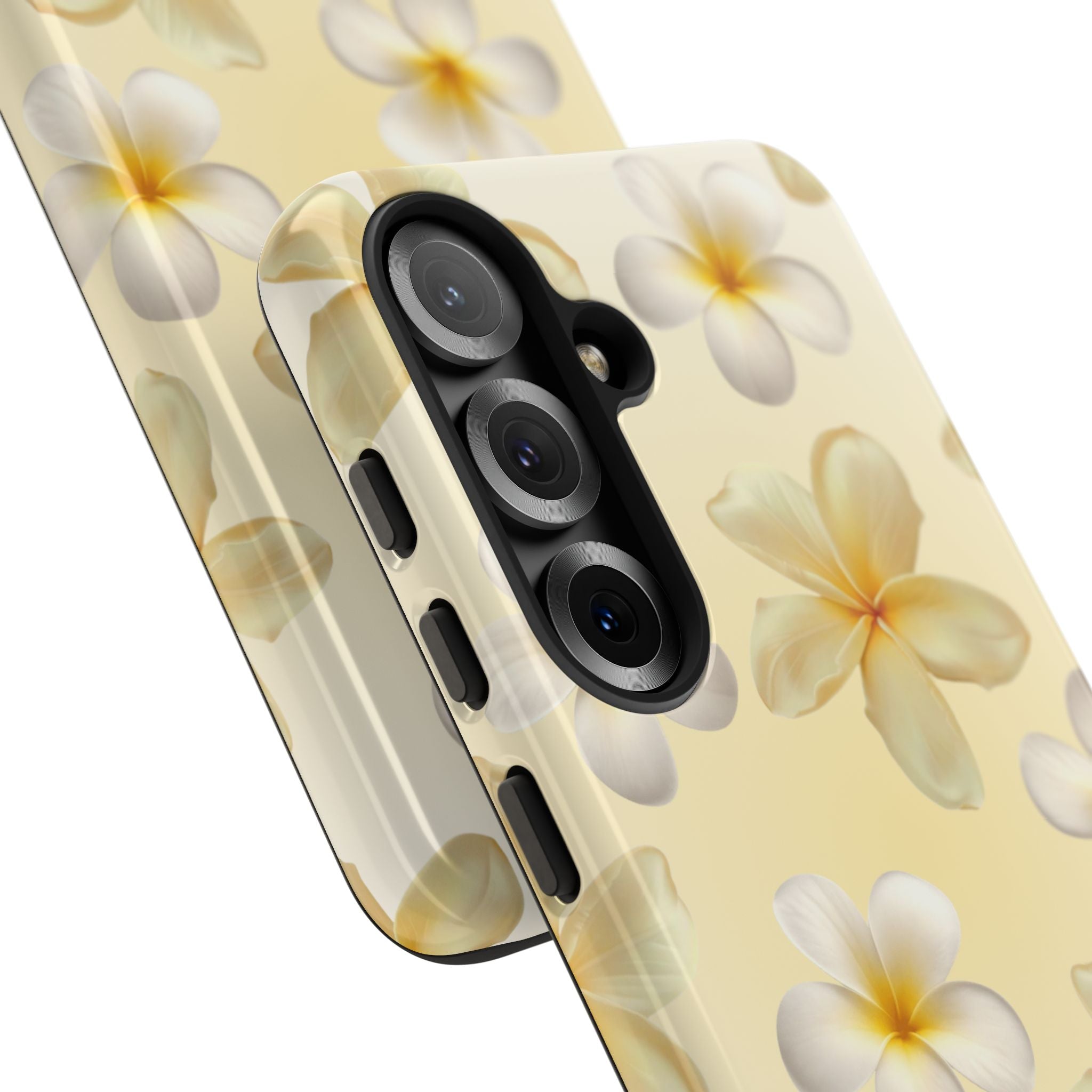 Plumeria Floral Phone Case — Tropical Yellow Hard Phone Cover