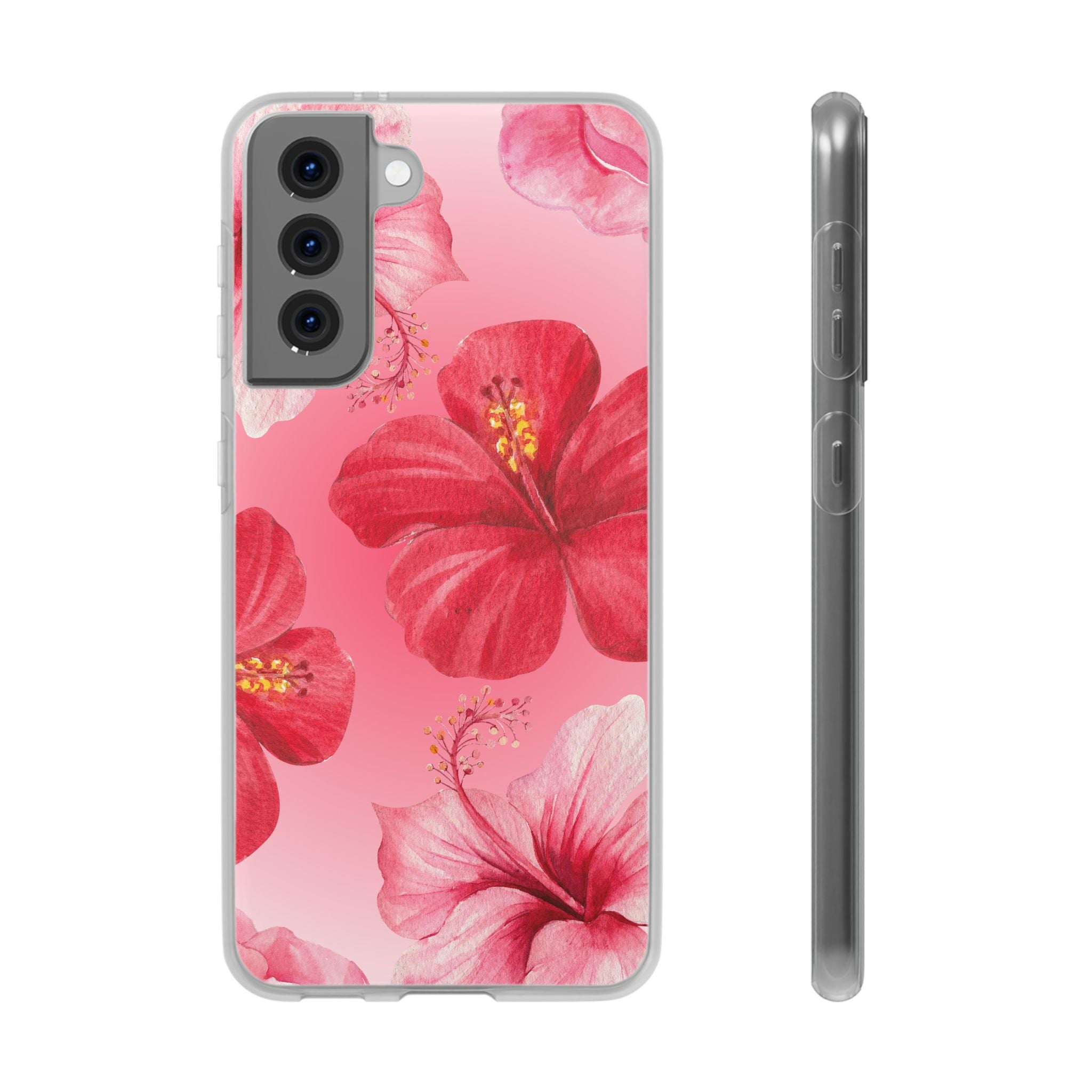 Hibiscus Floral Phone Case – Pink Tropical Flexi Case