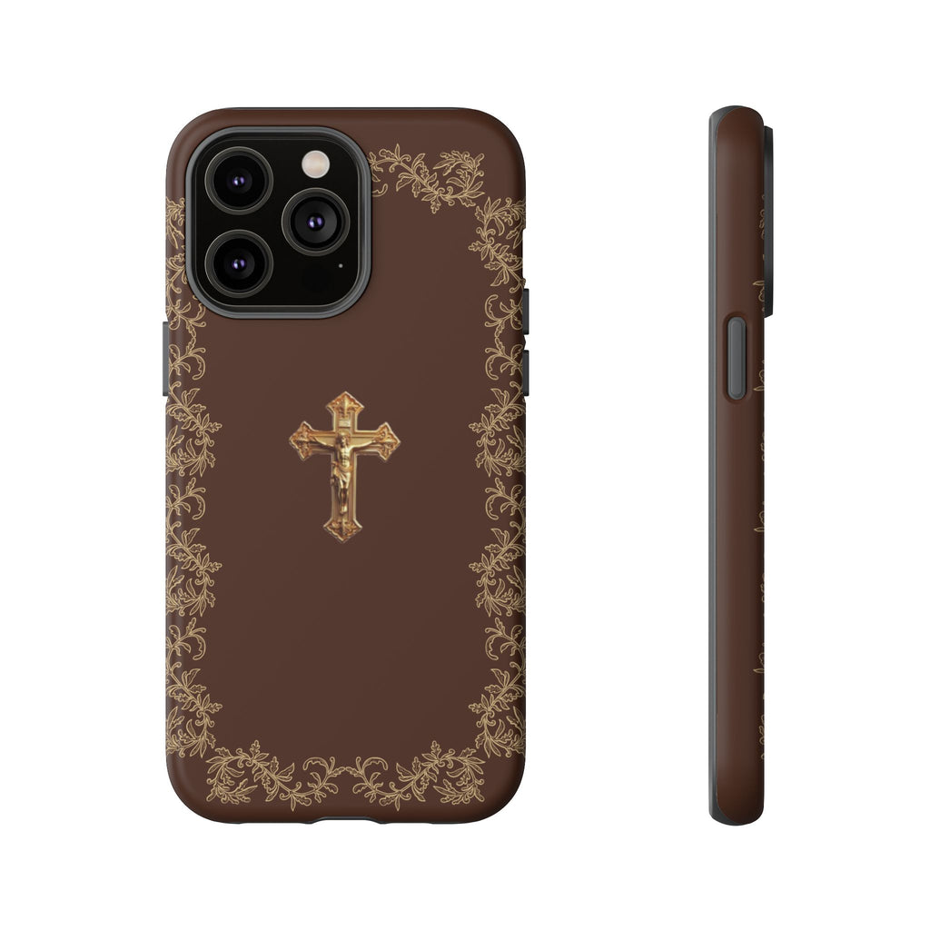 Gold Cross Bible - Christian Tough Phone Case
