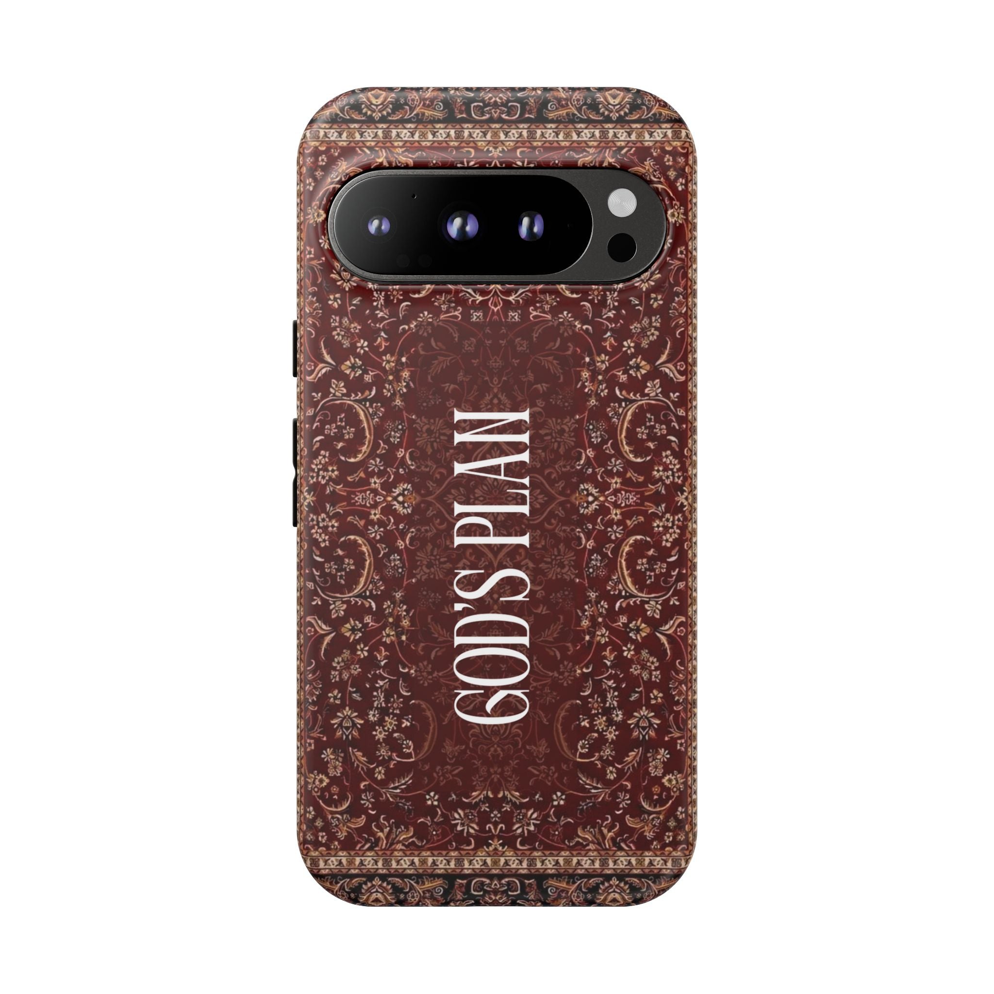God's Plan — Vintage Tapestry Christian Tough Phone Case | Boho Faith Cover